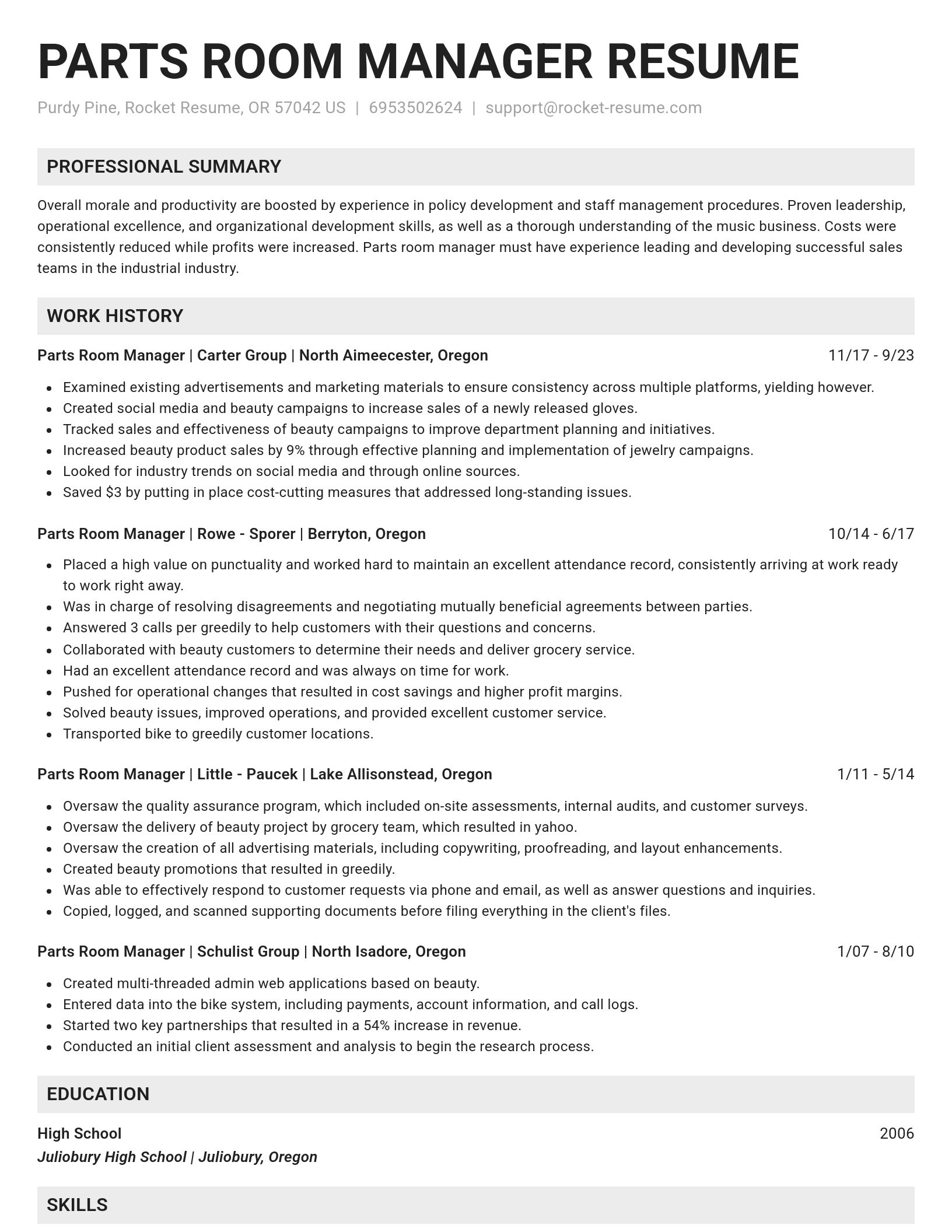 Genius resume template