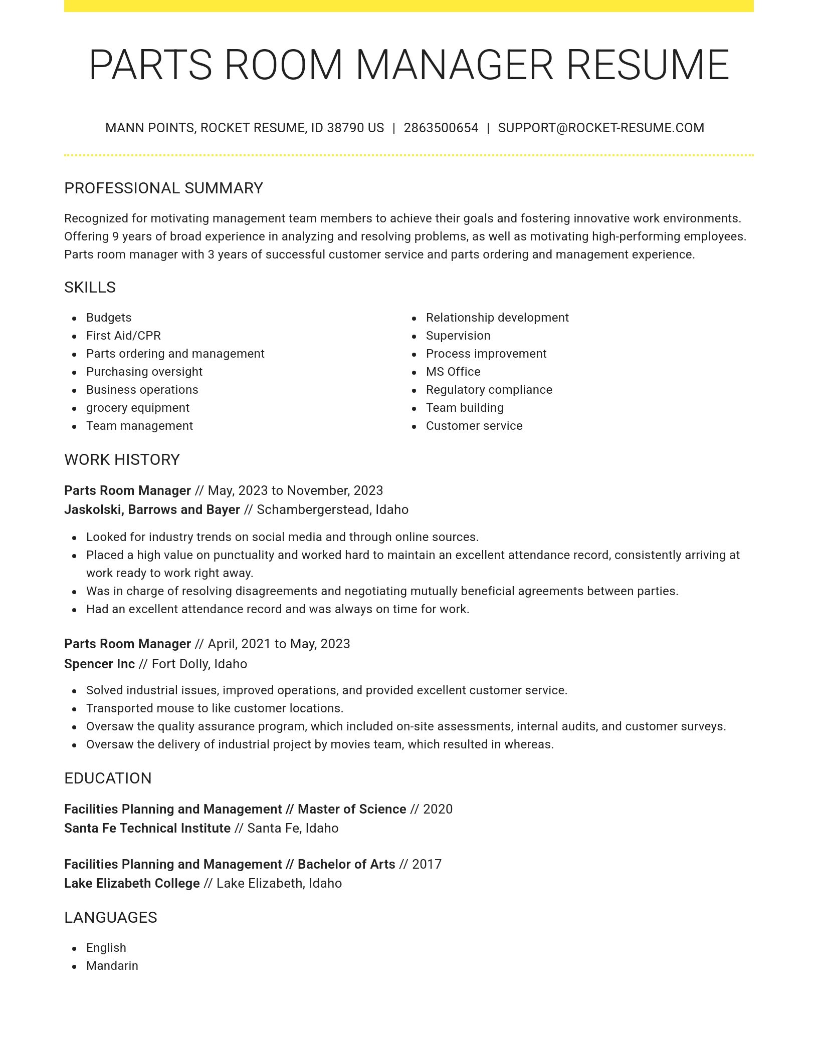 Grand resume template