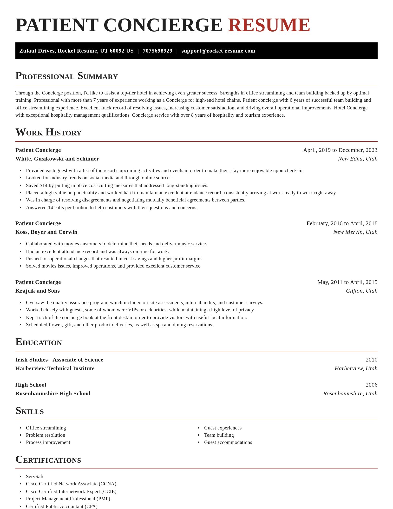 Exquisite resume template