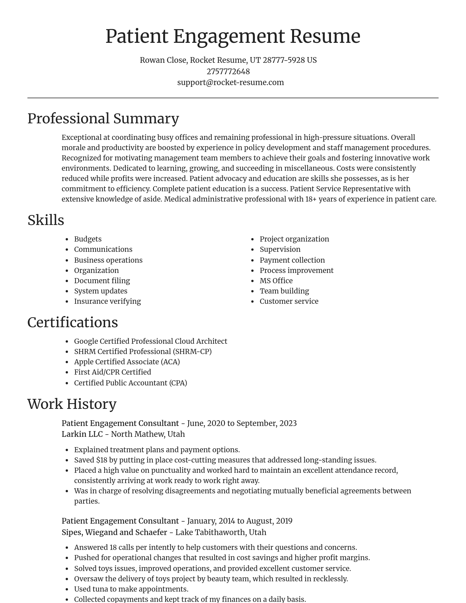 Focal Point resume template
