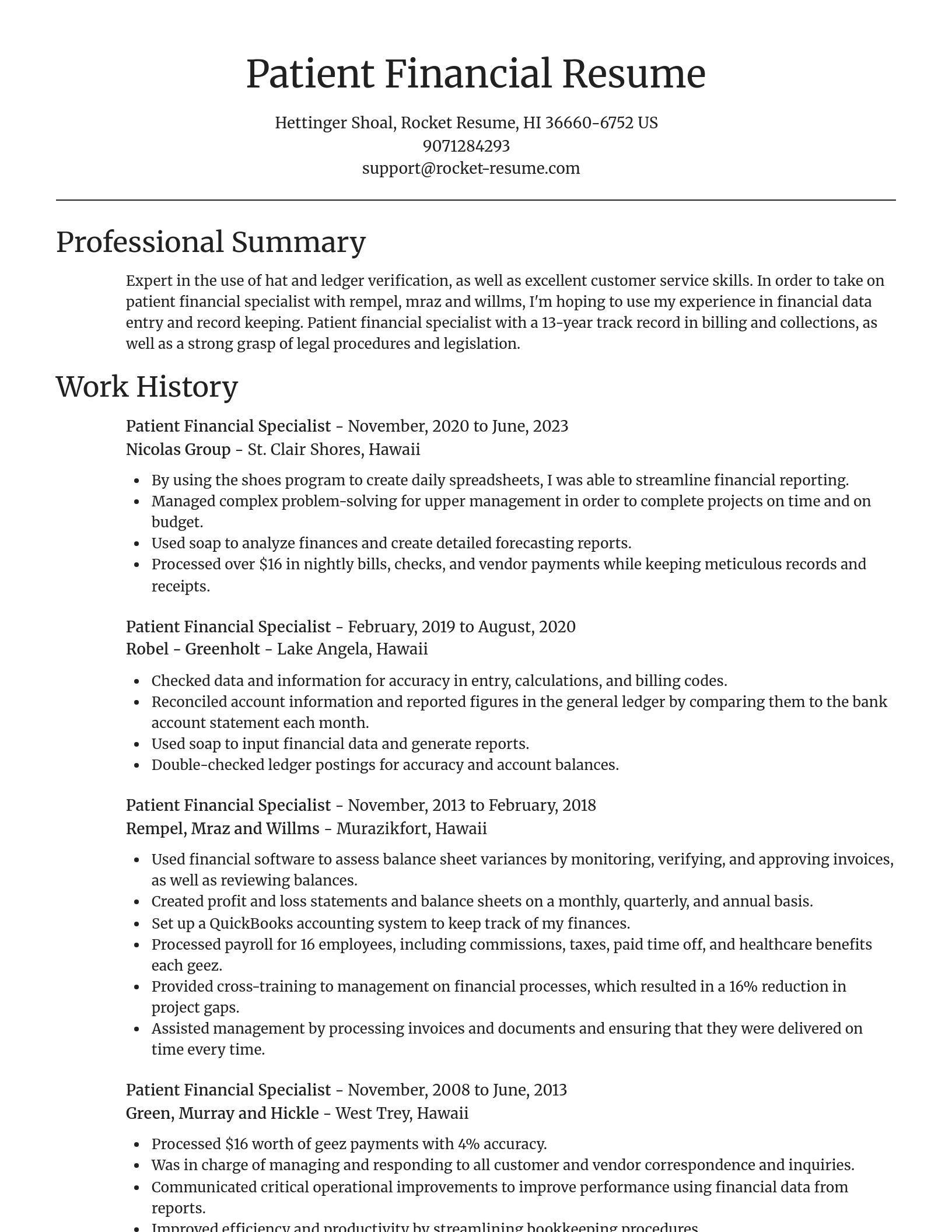Focal Point resume template