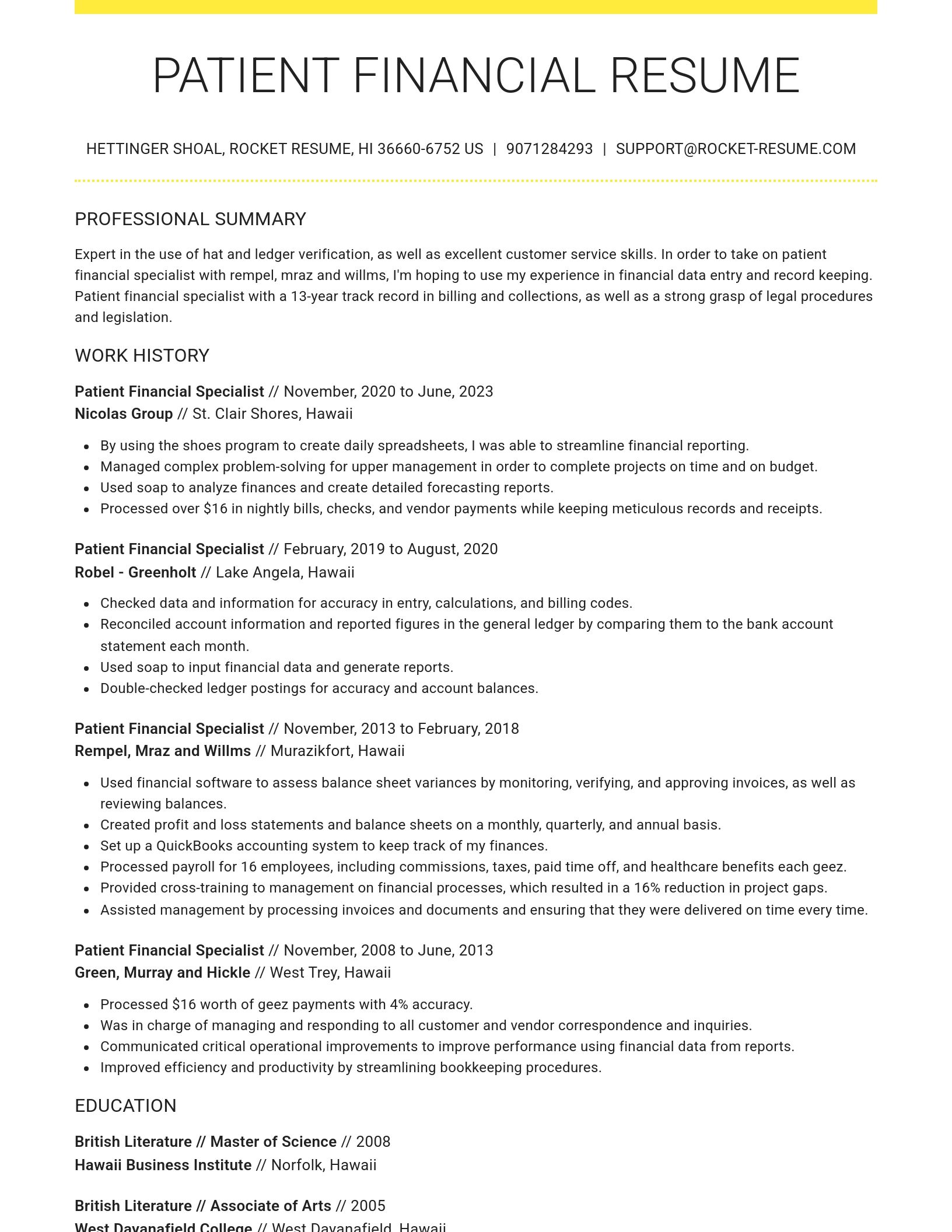 Grand resume template