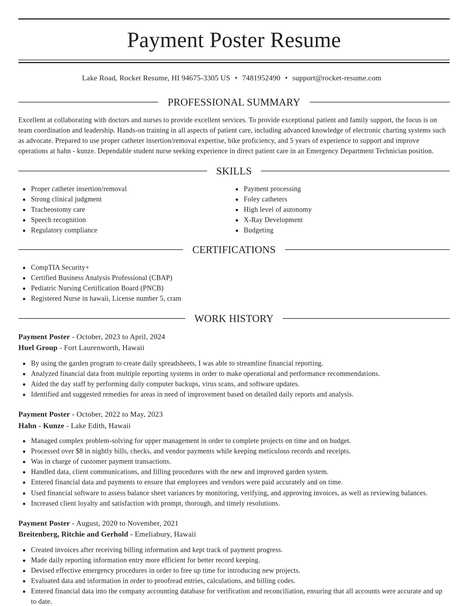 Elegant resume template