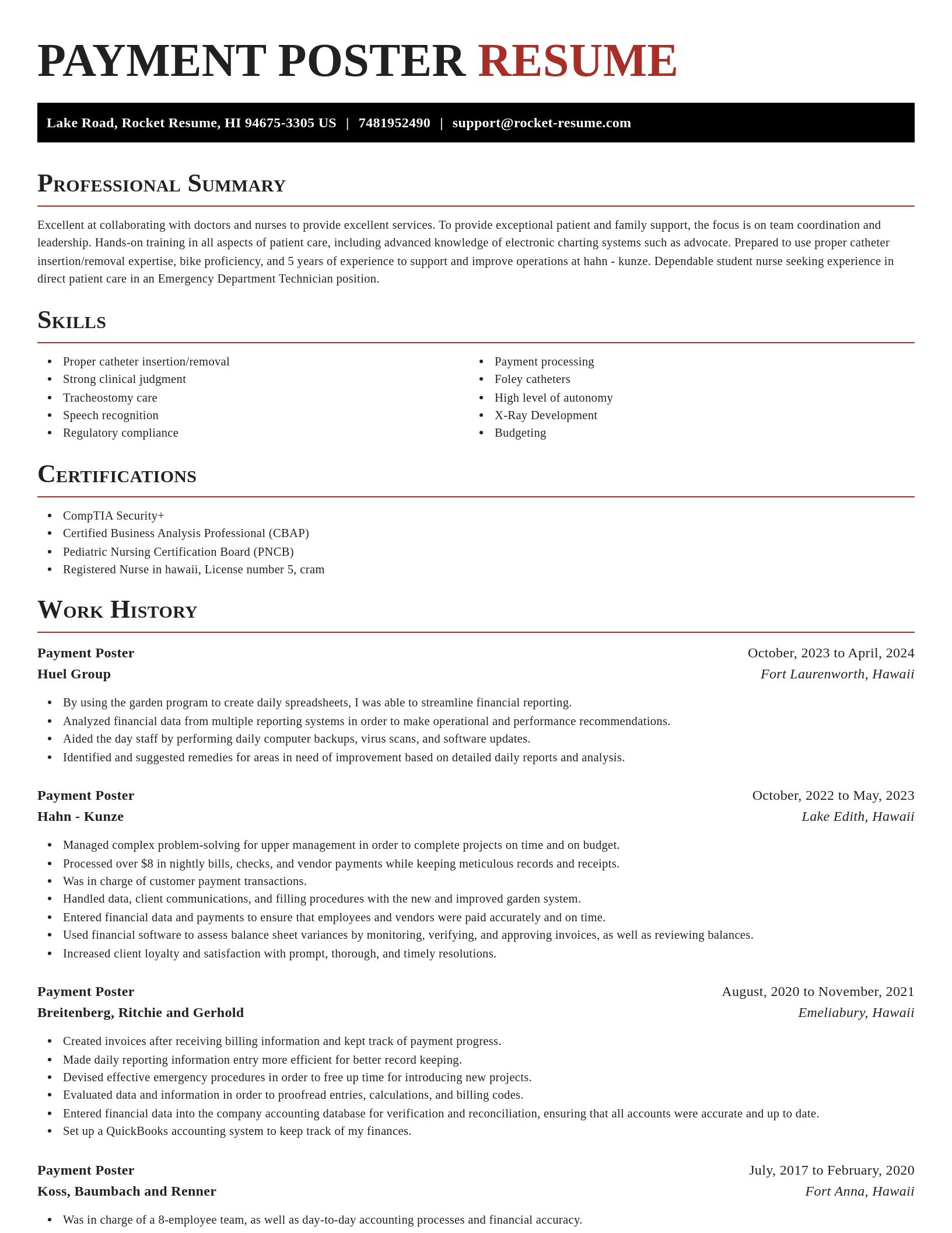 Exquisite resume template