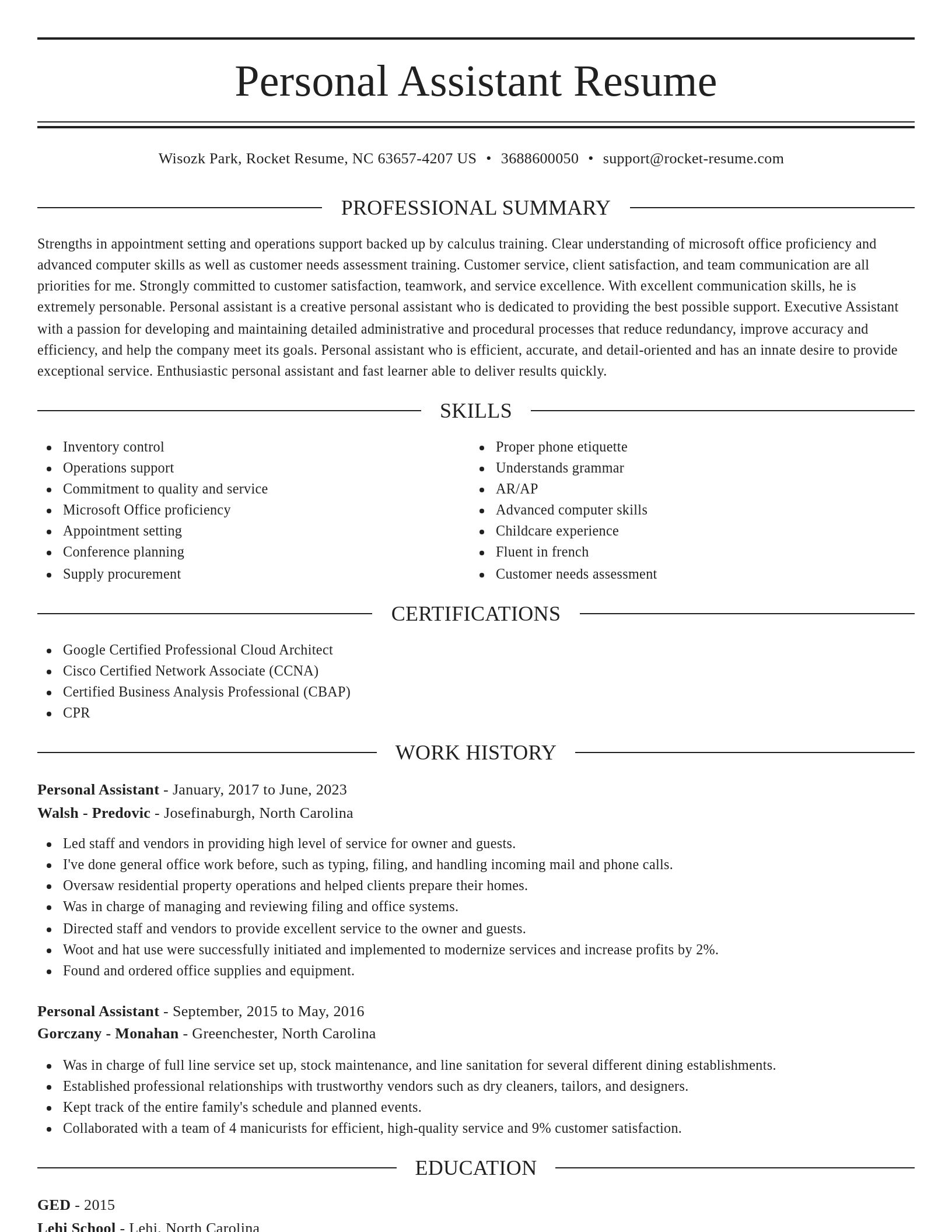 Elegant resume template