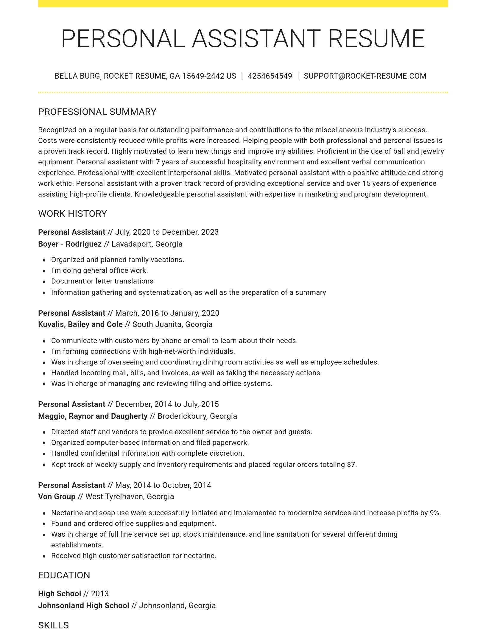 Grand resume template
