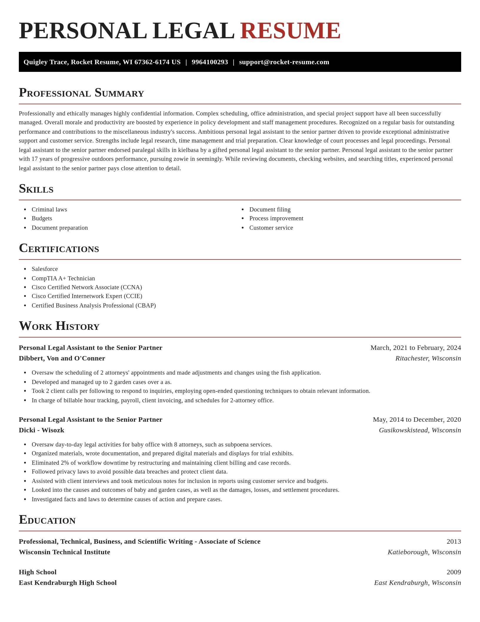 Exquisite resume template