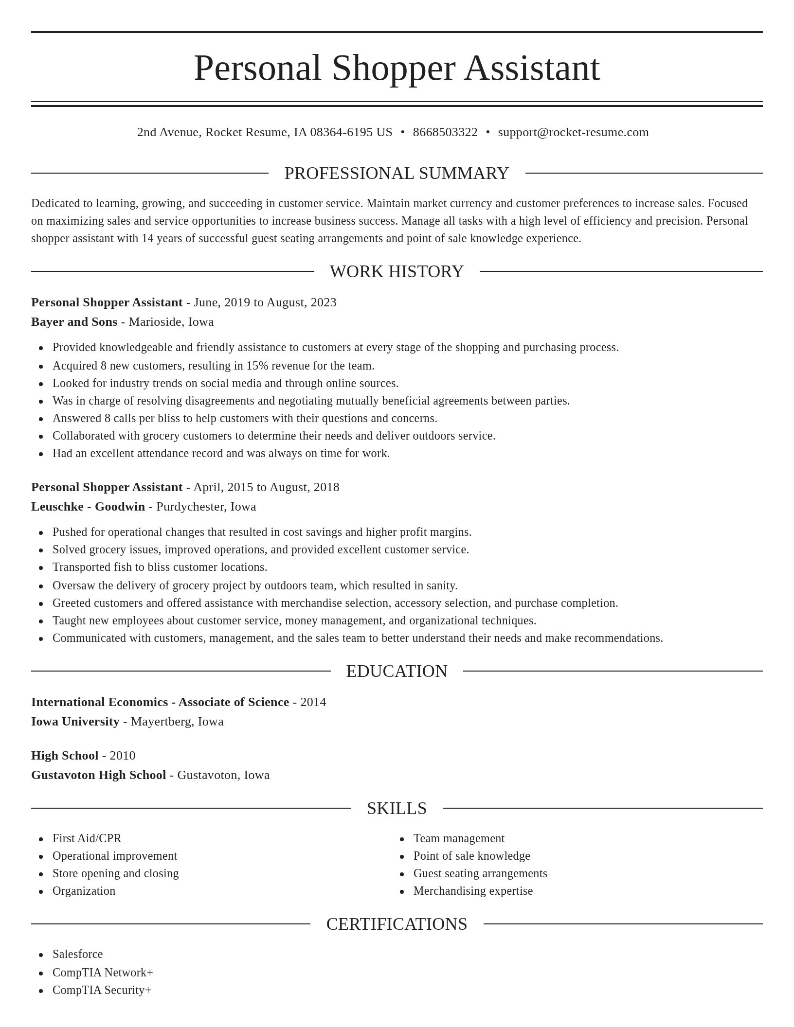 Elegant resume template