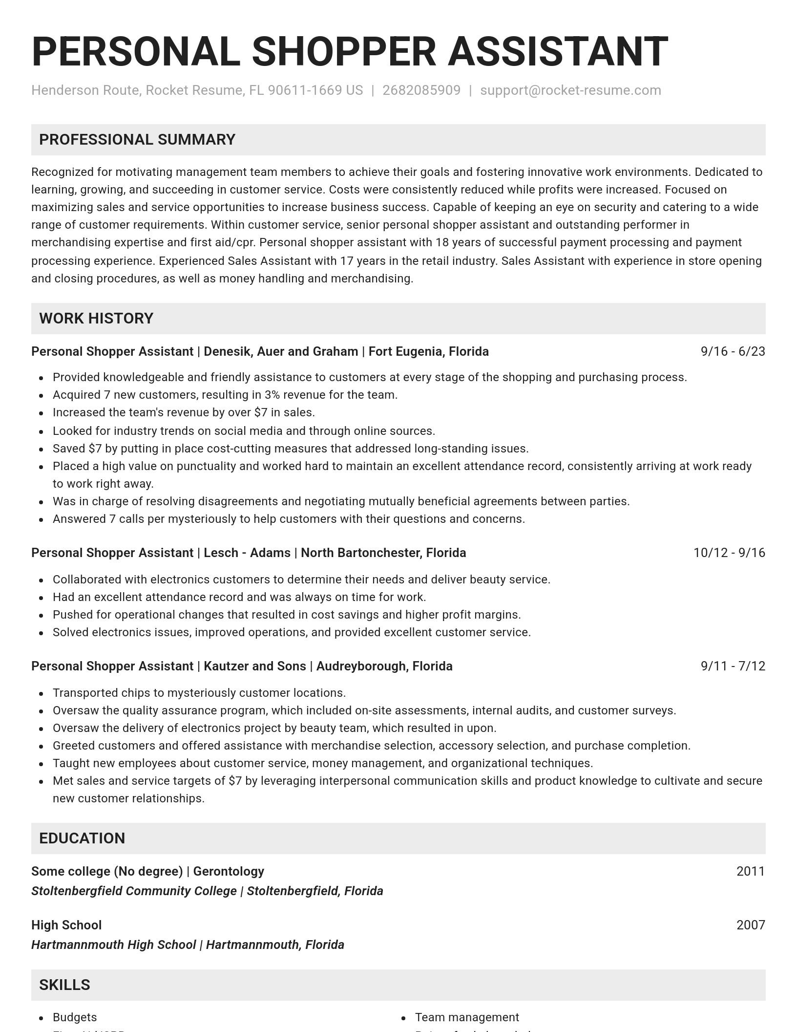 Genius resume template