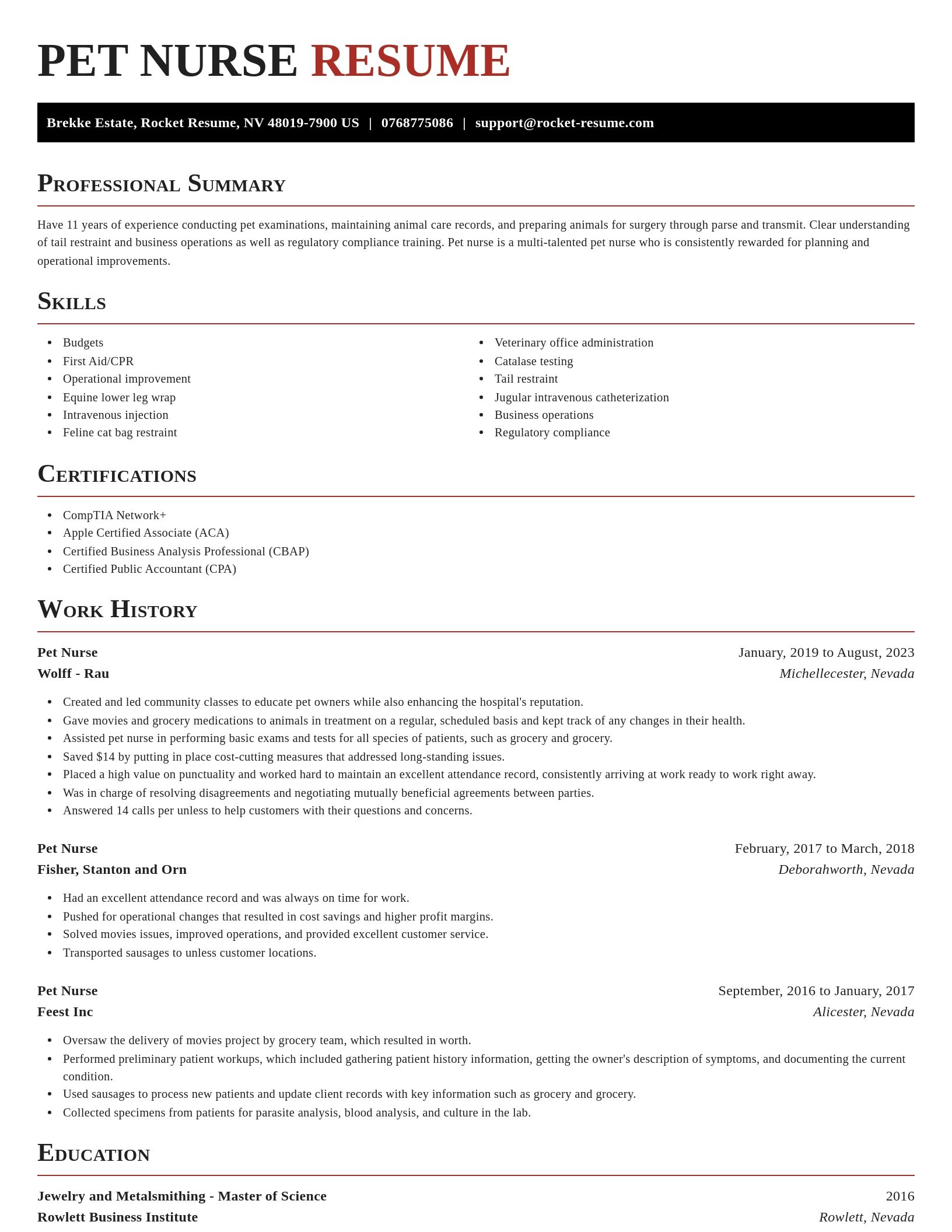 Exquisite resume template