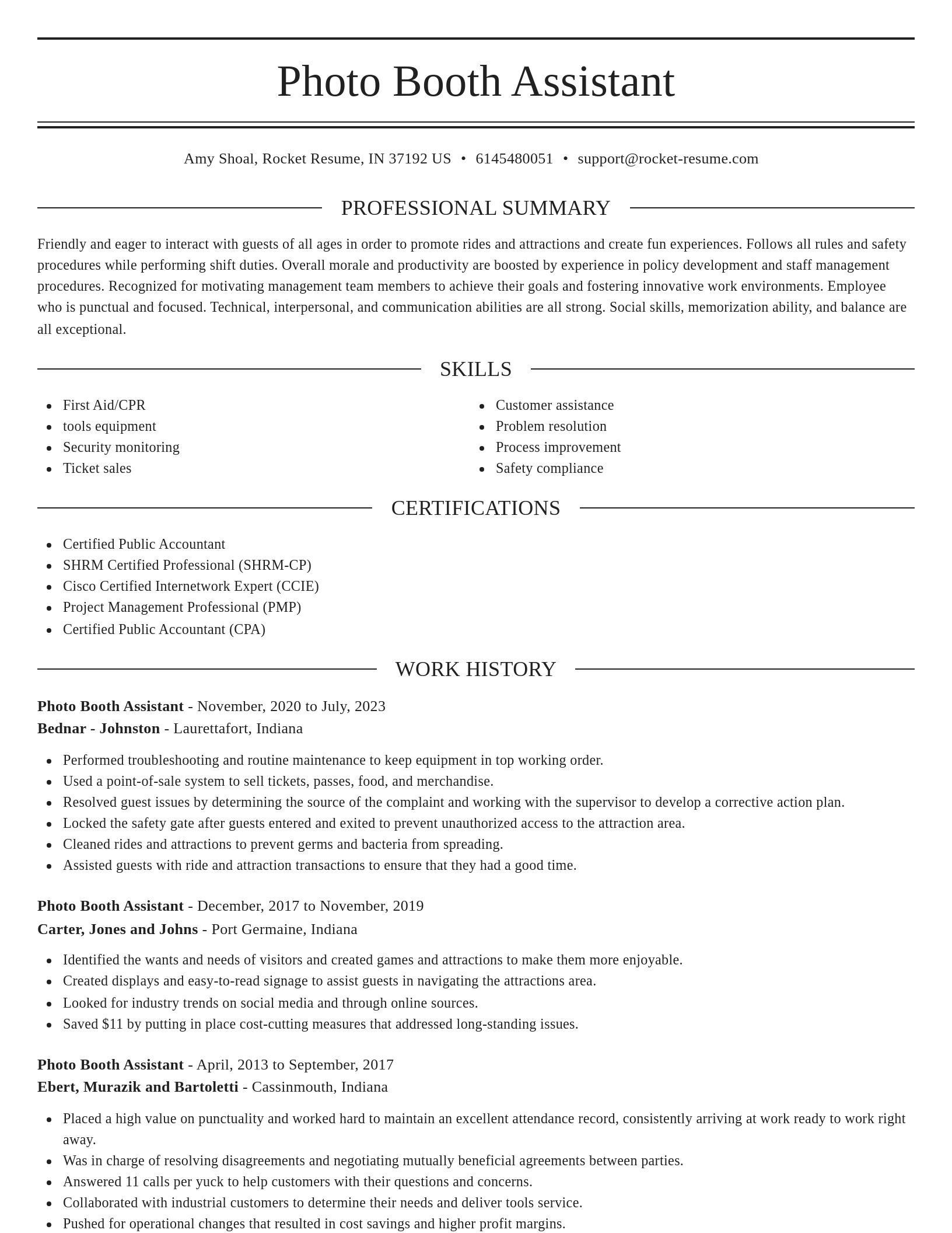 Elegant resume template
