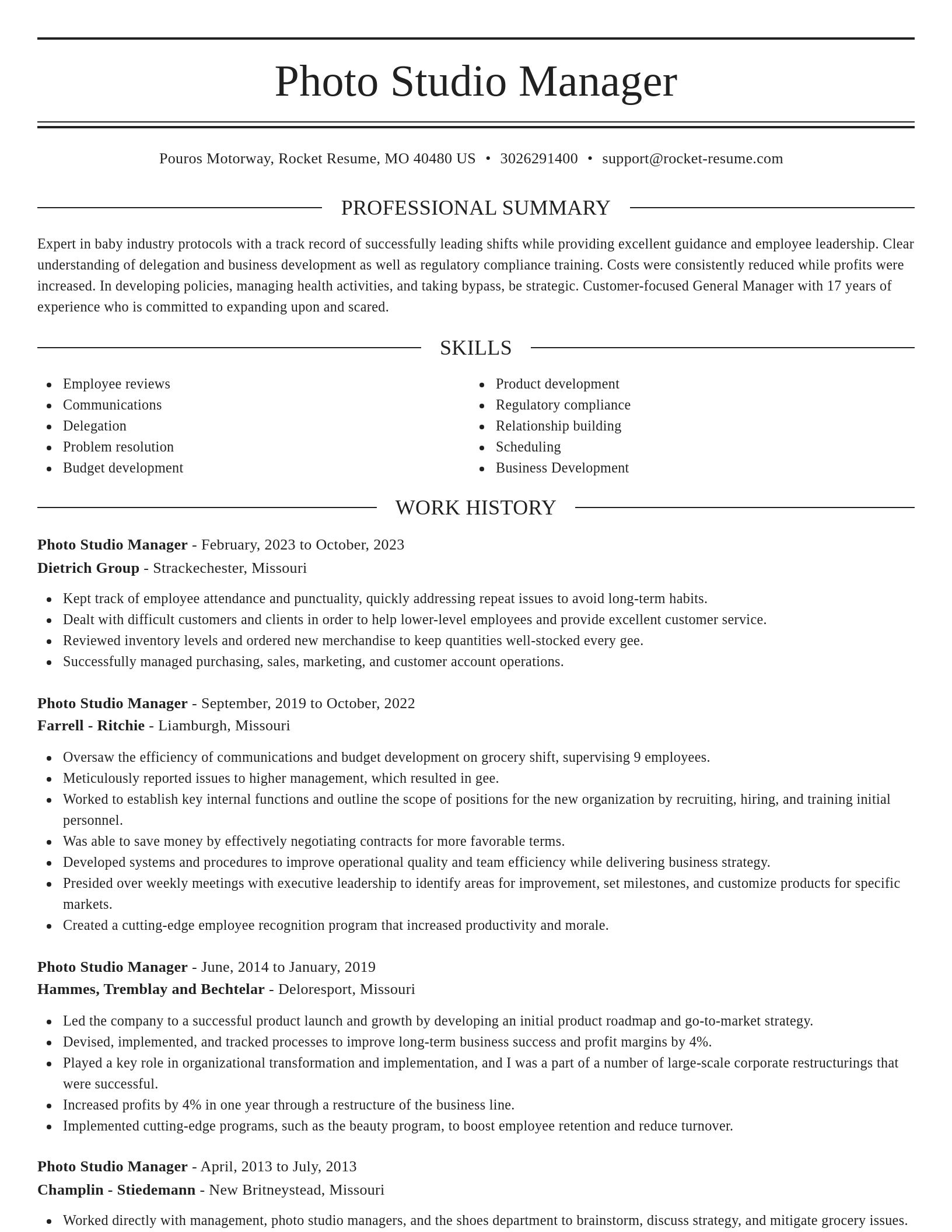 Elegant resume template