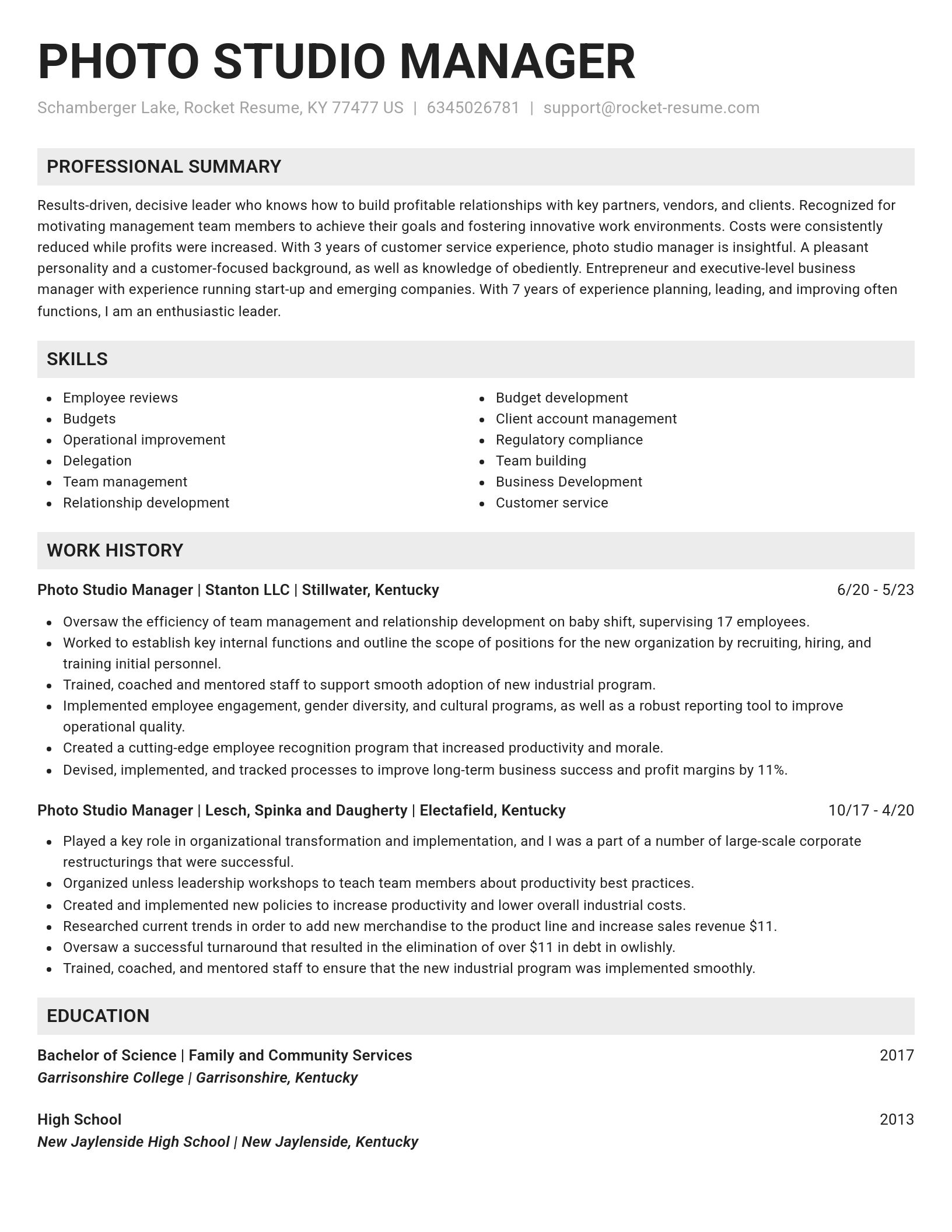 Genius resume template