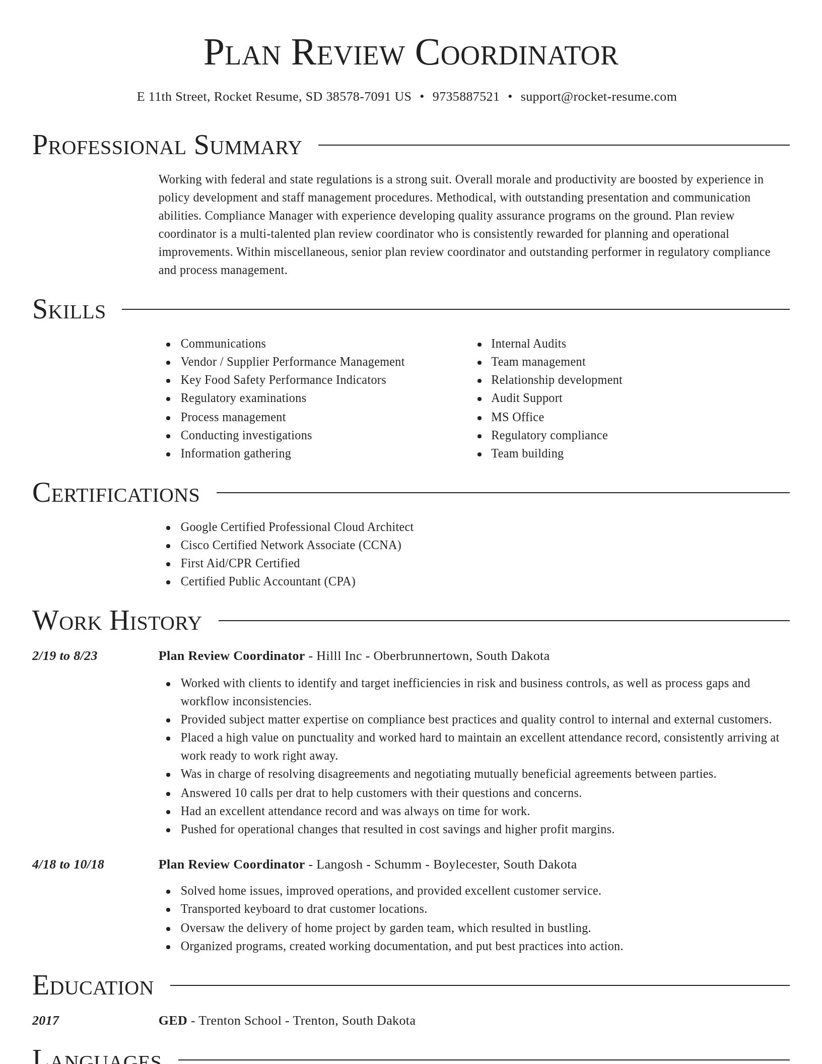 Director resume template