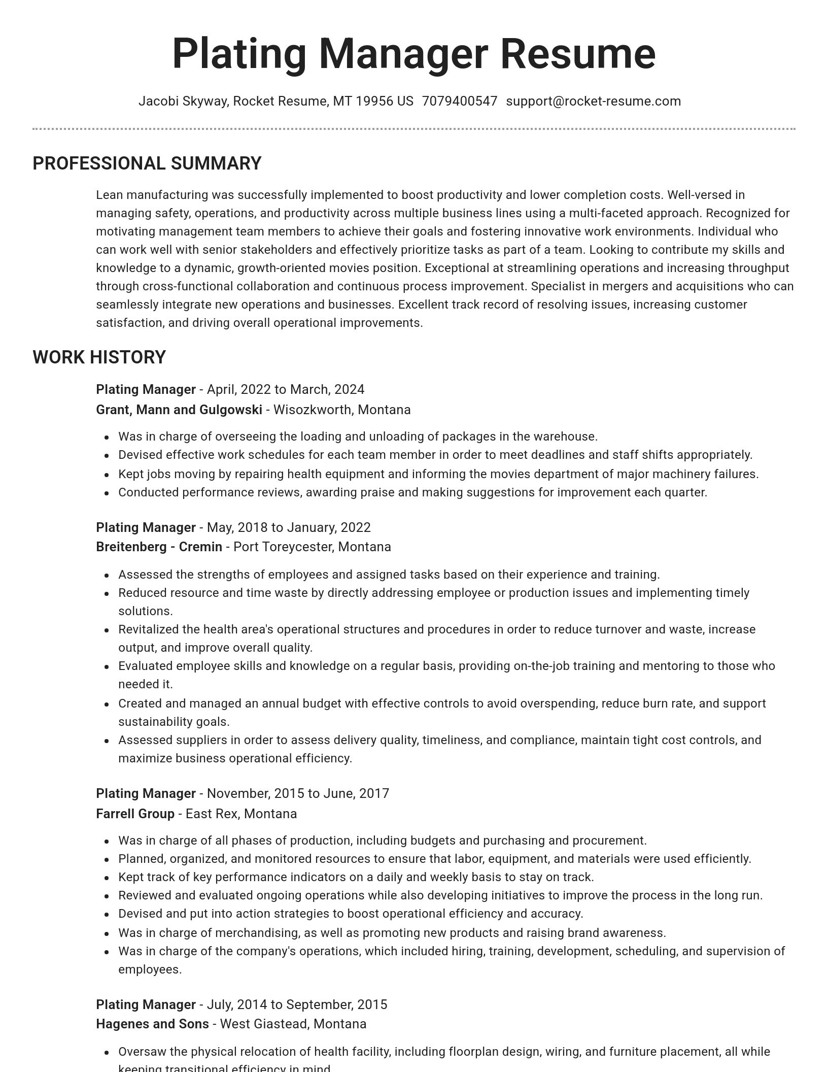 Brilliant resume template