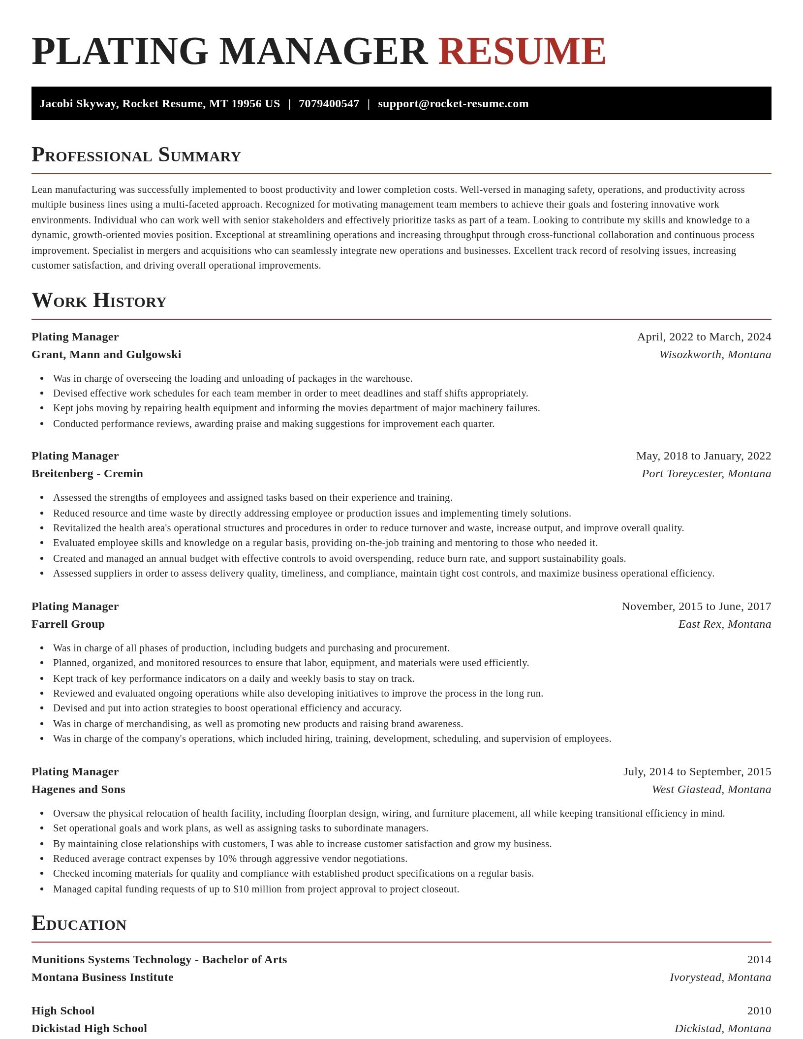 Exquisite resume template