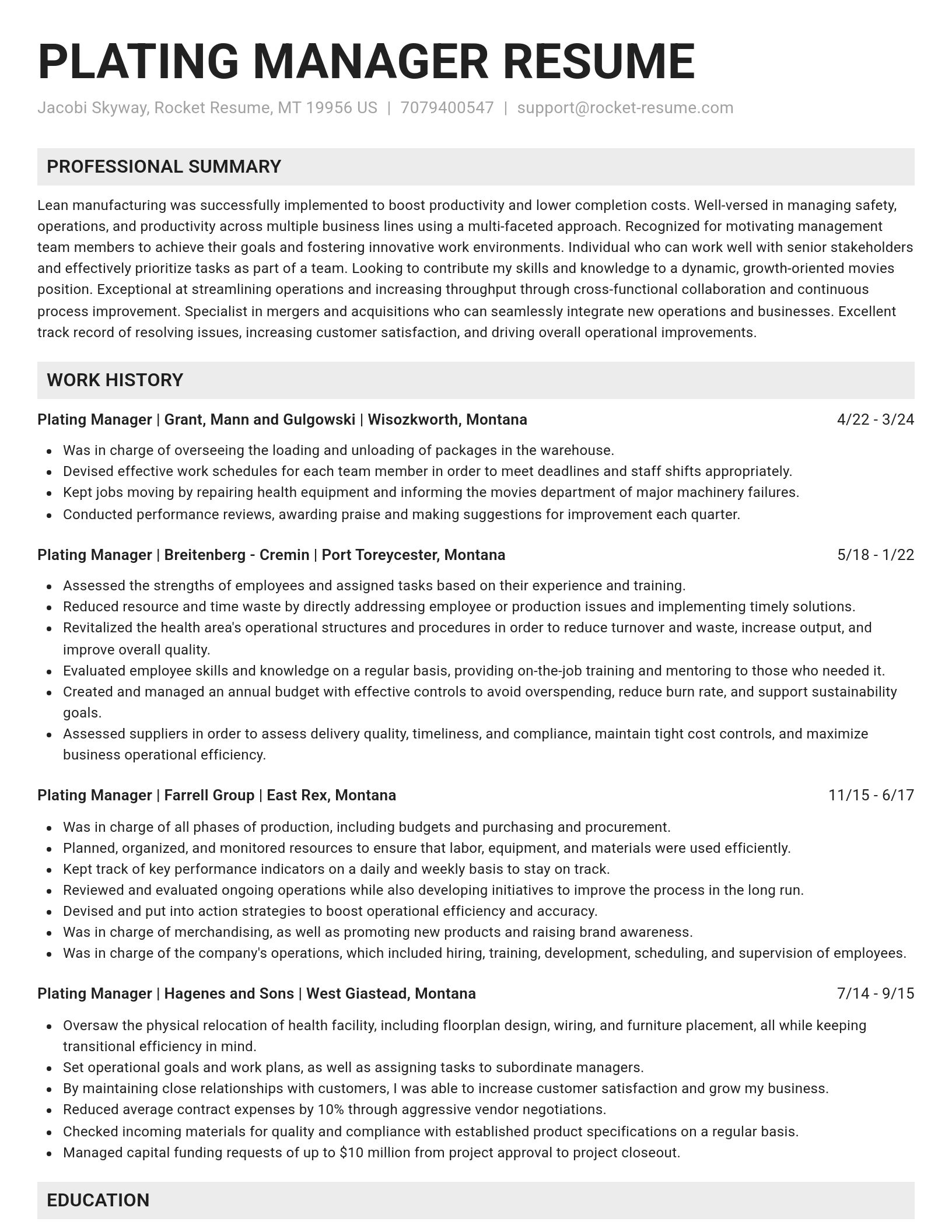 Genius resume template