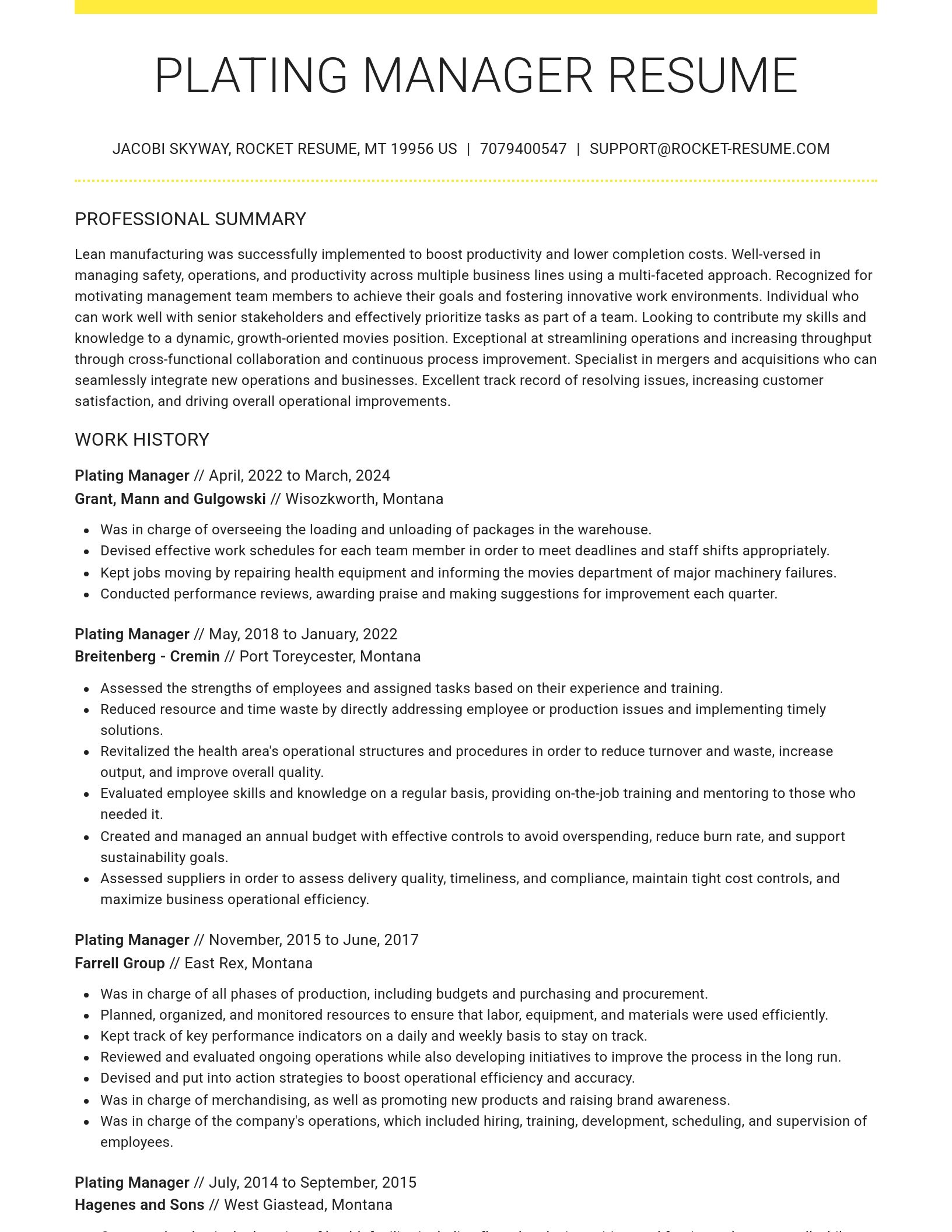 Grand resume template