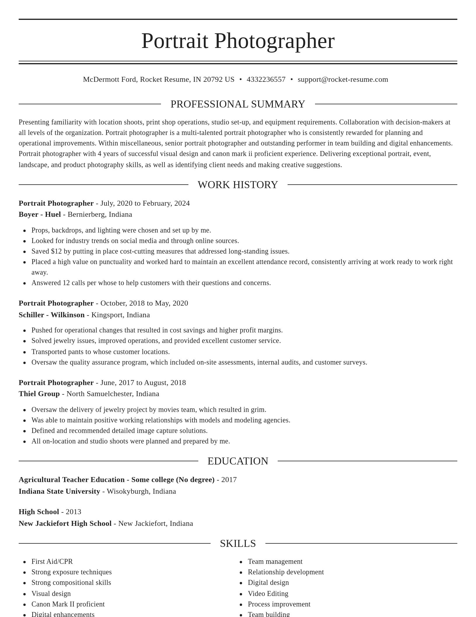 Elegant resume template