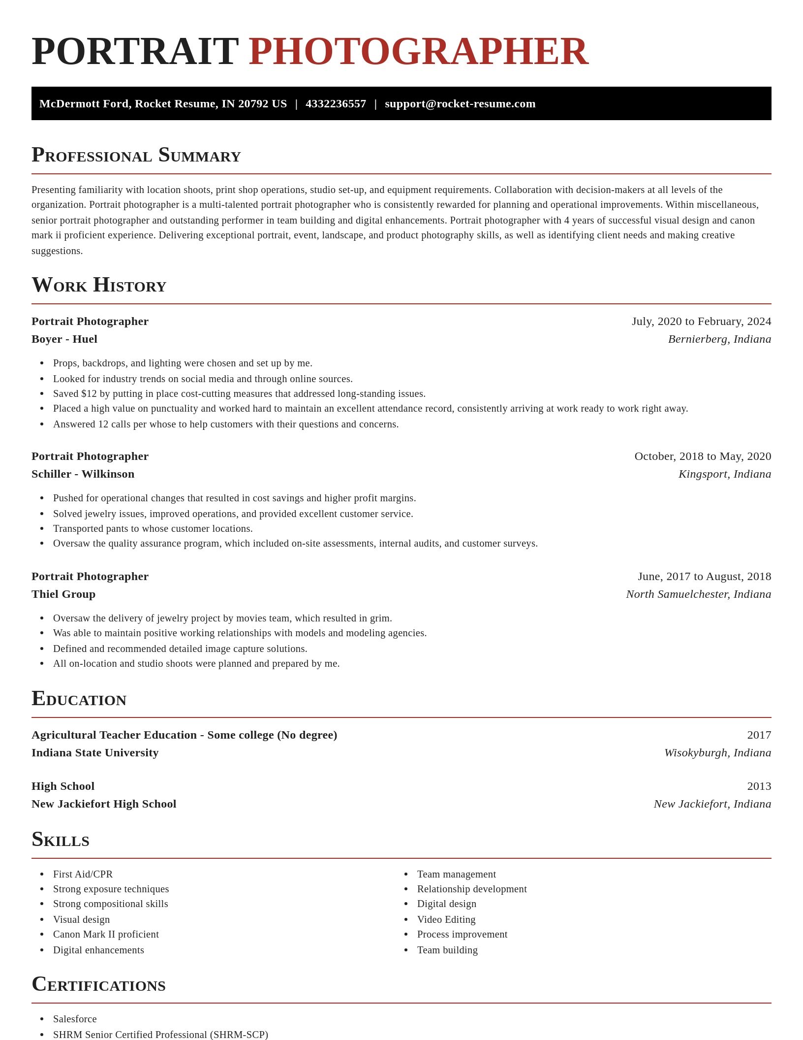 Exquisite resume template
