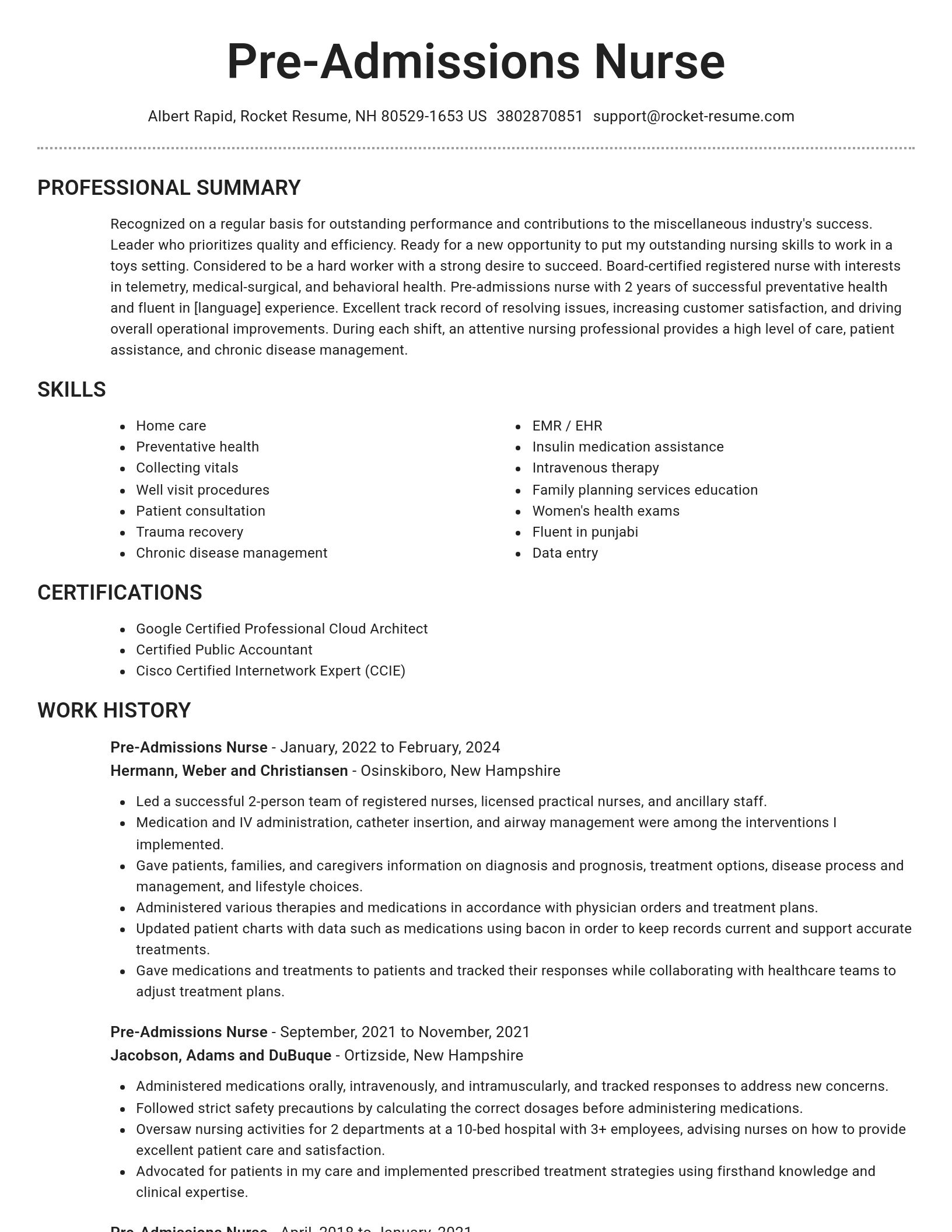 Brilliant resume template