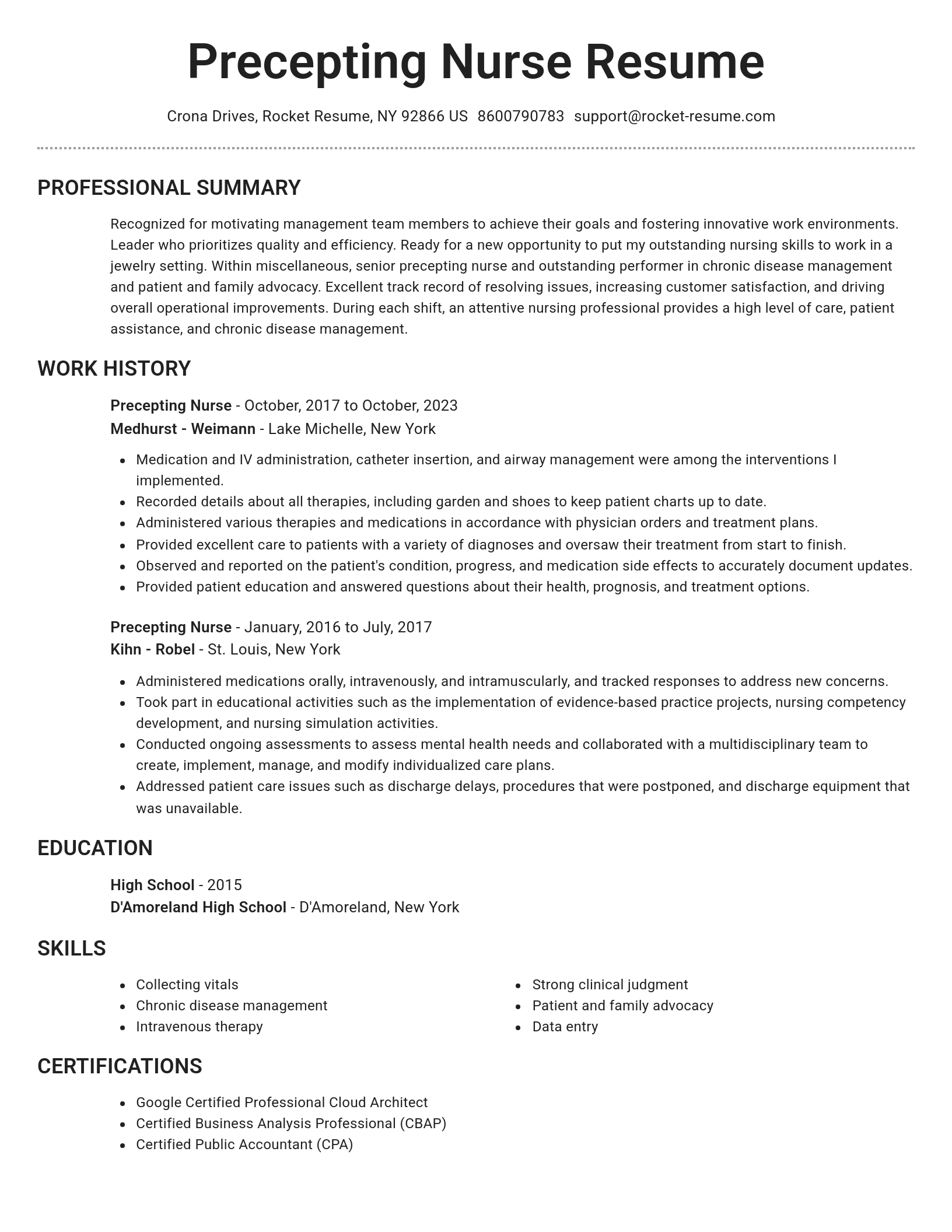 Brilliant resume template