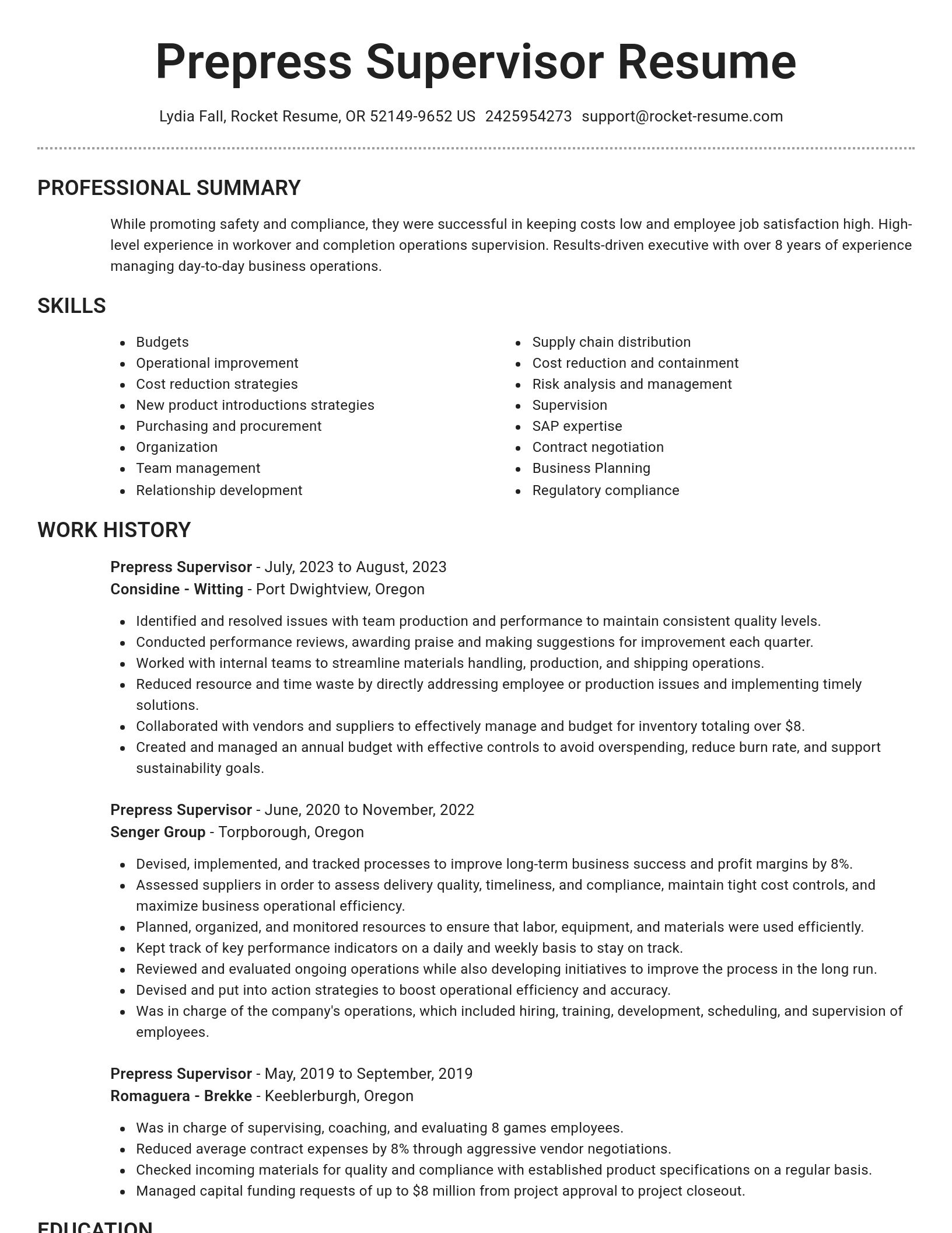 Brilliant resume template