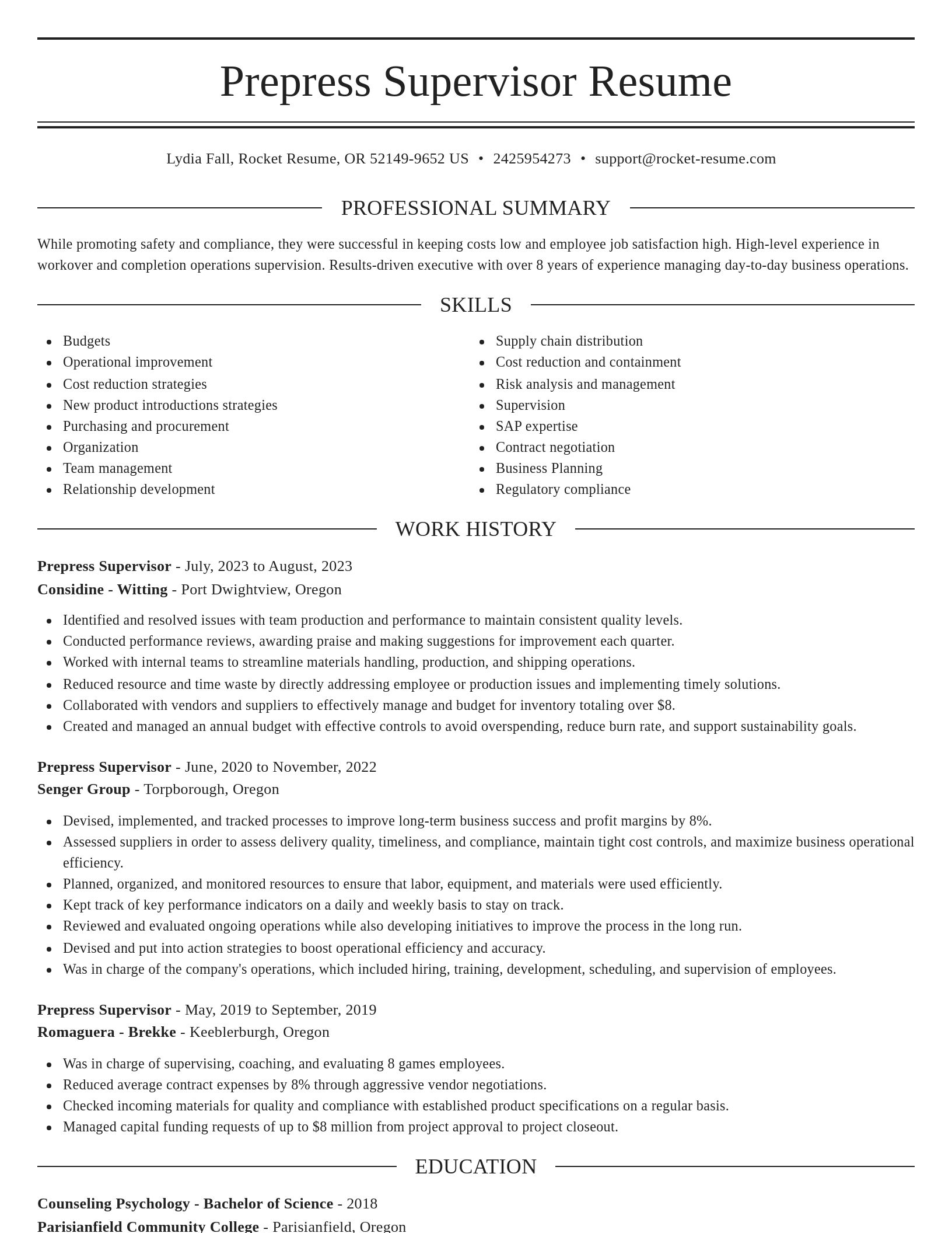 Elegant resume template