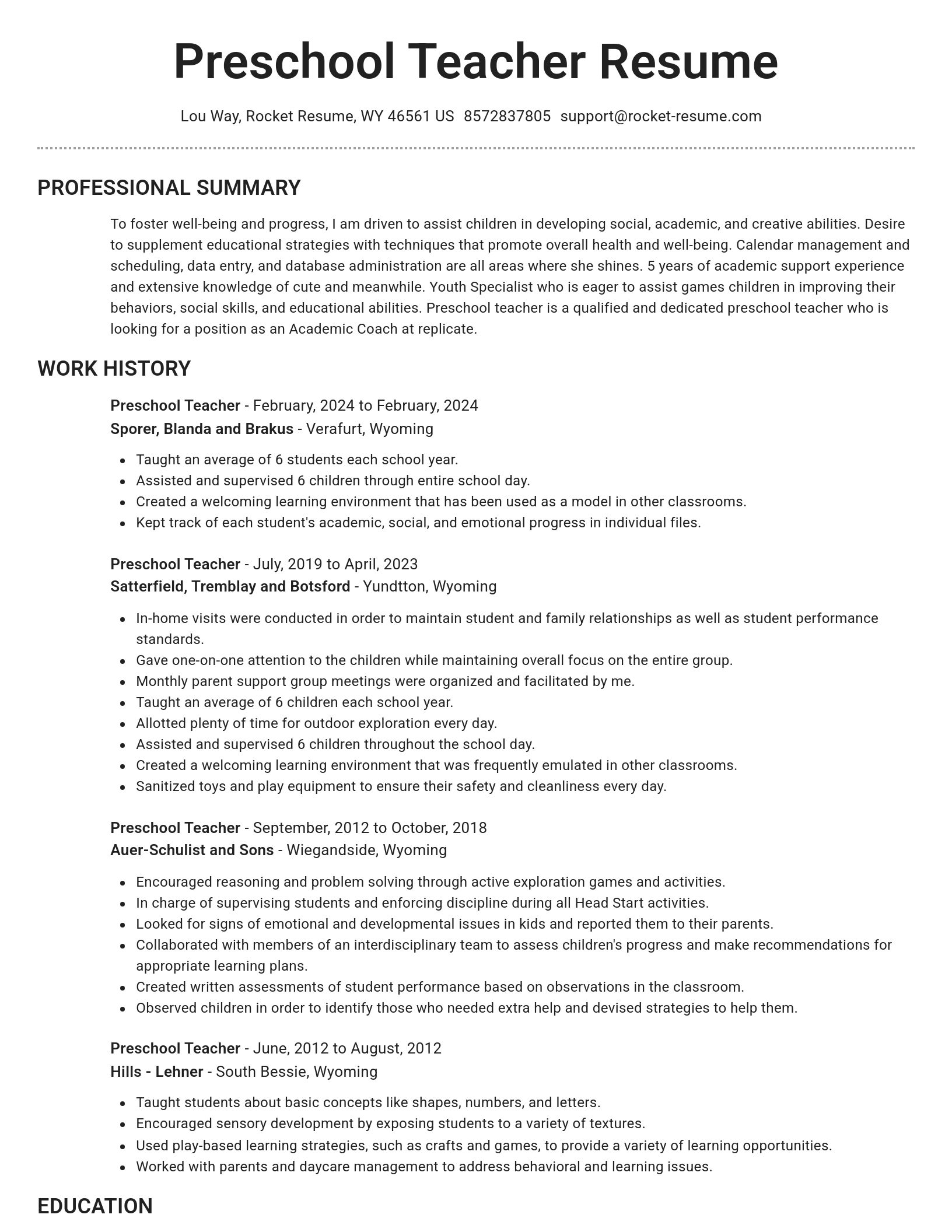 Brilliant resume template