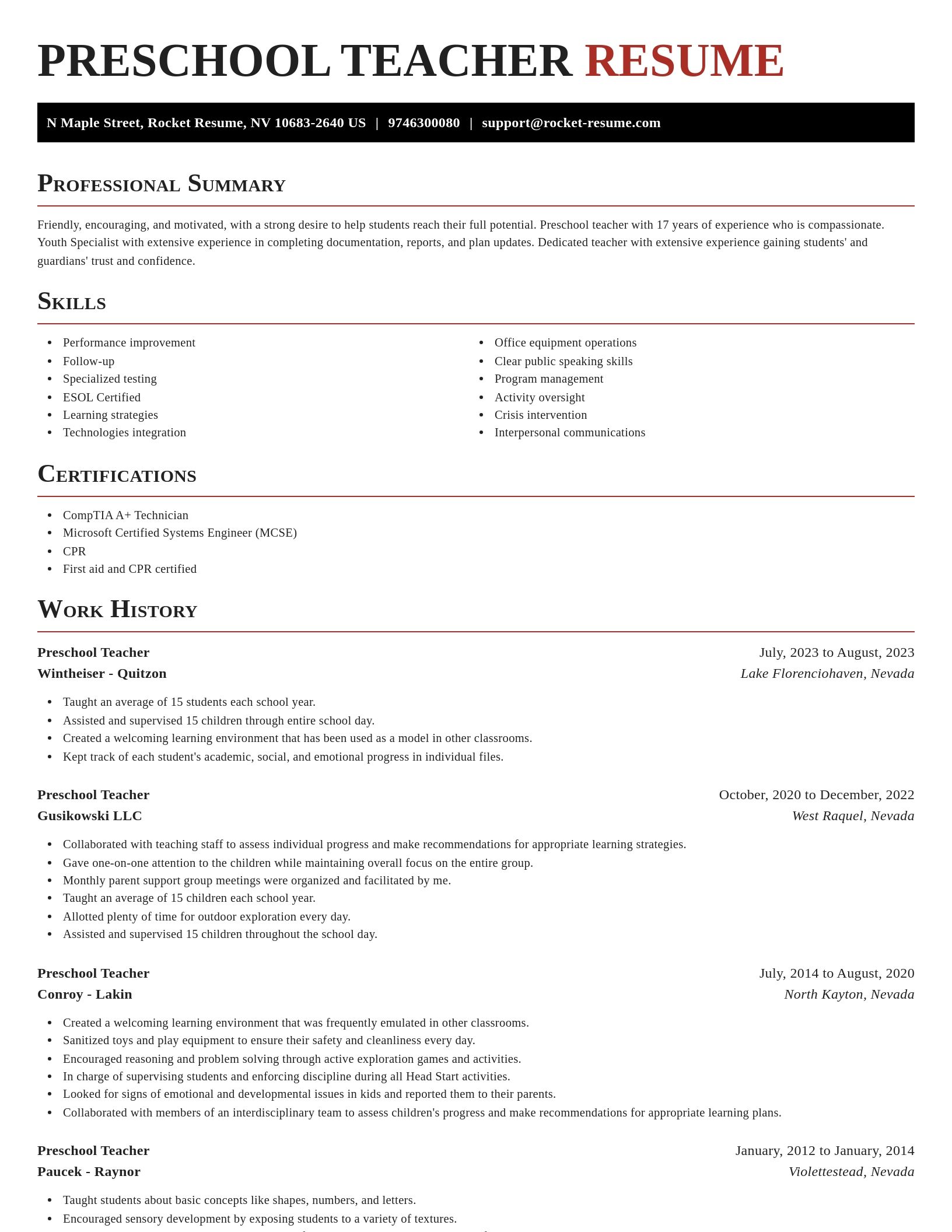 Exquisite resume template