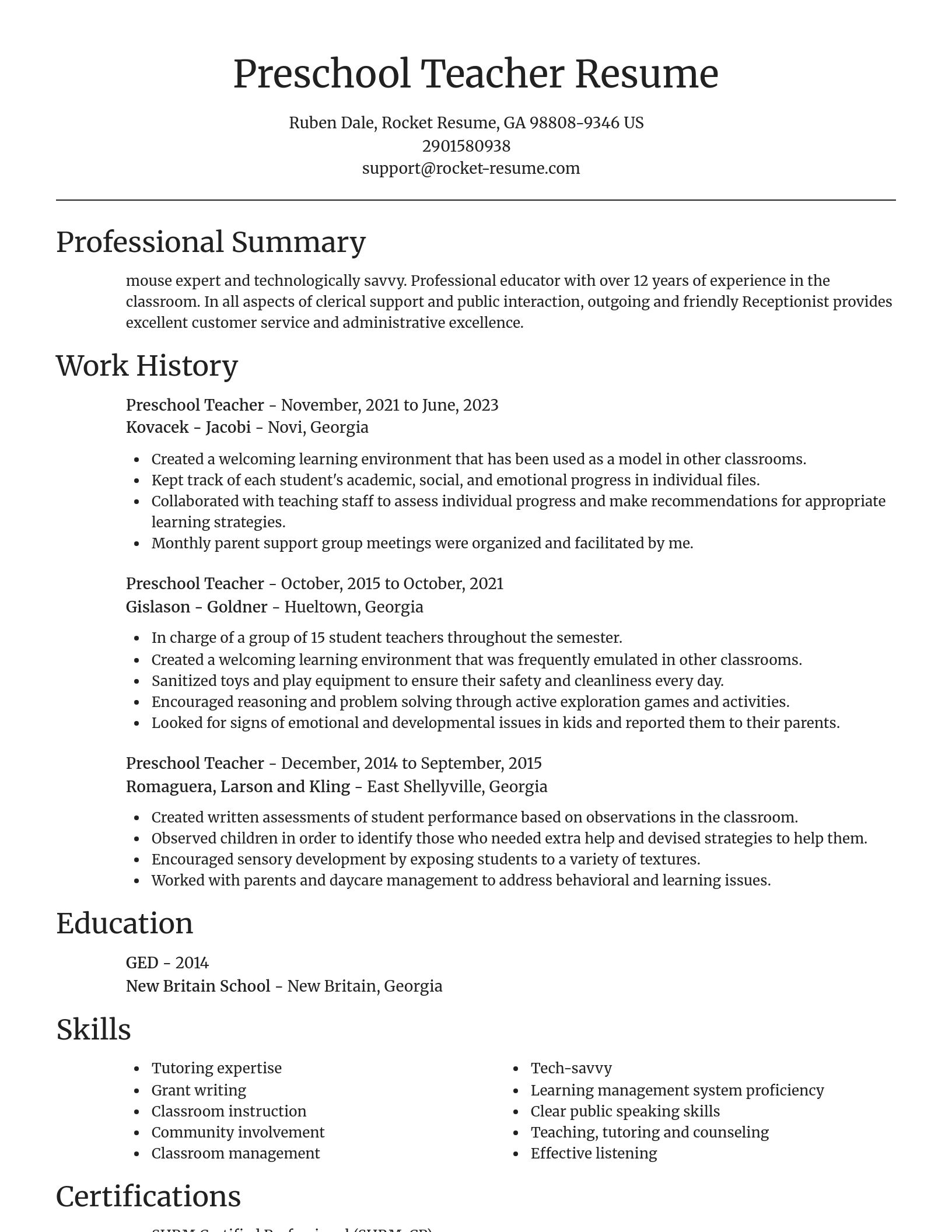 Focal Point resume template
