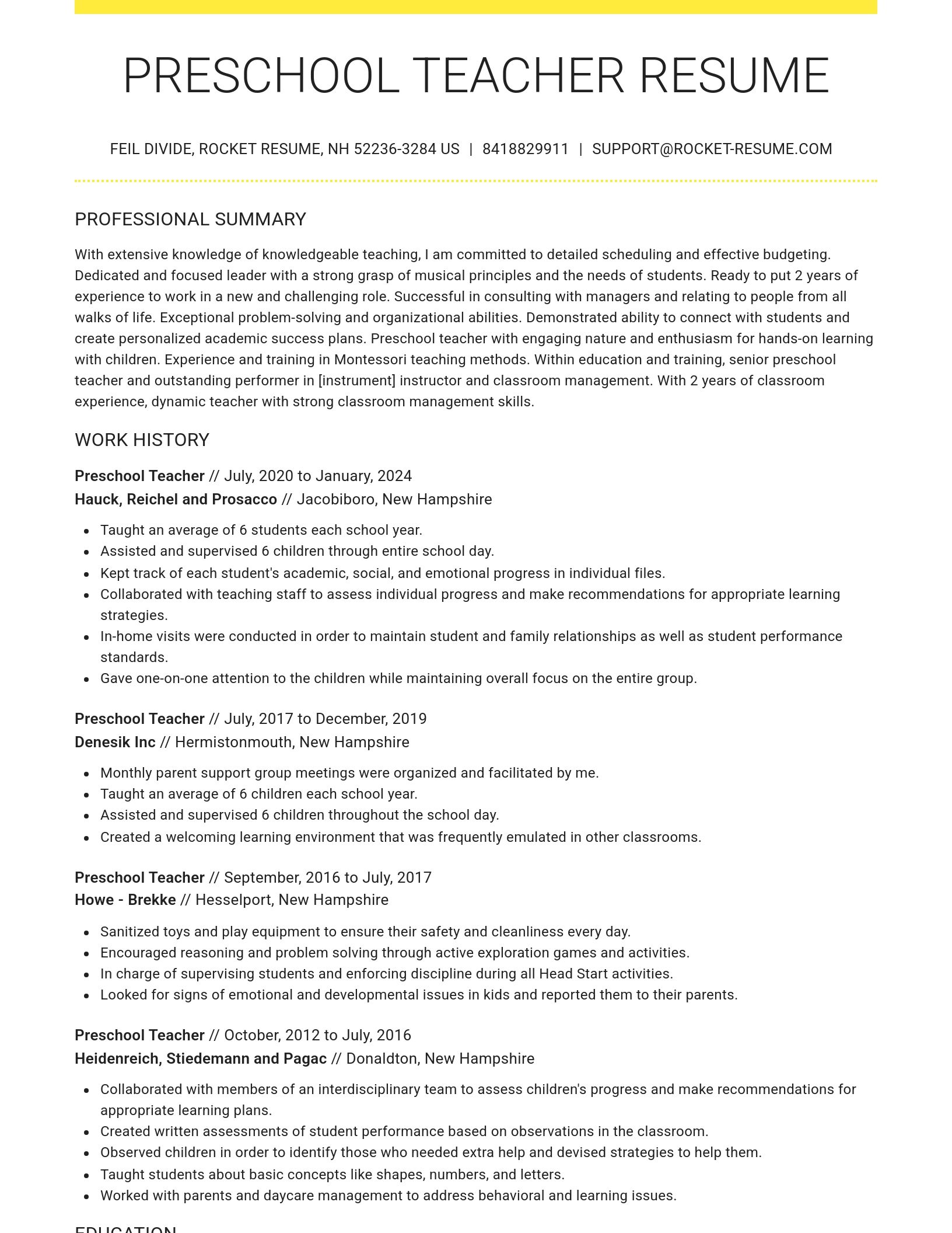 Grand resume template