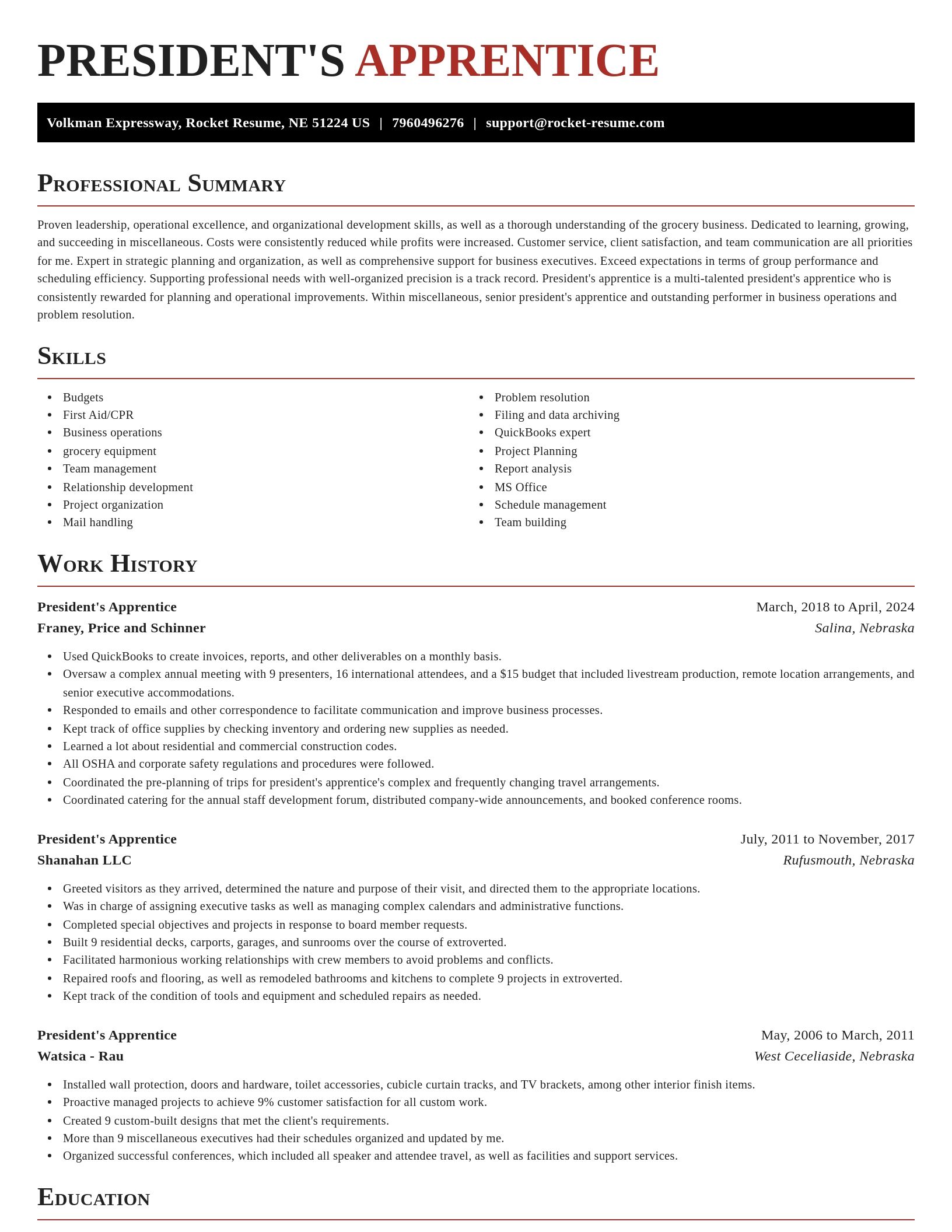 Exquisite resume template