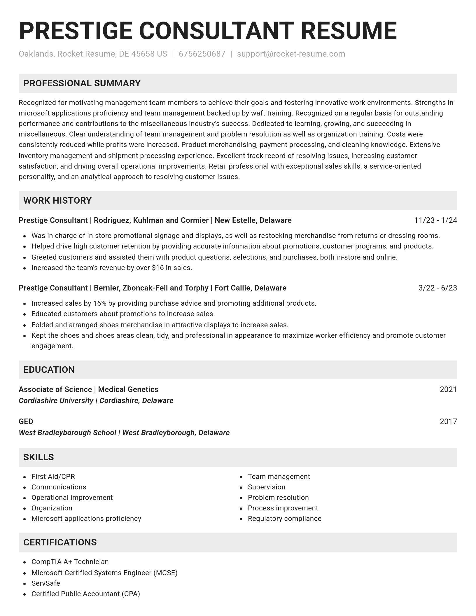 Genius resume template