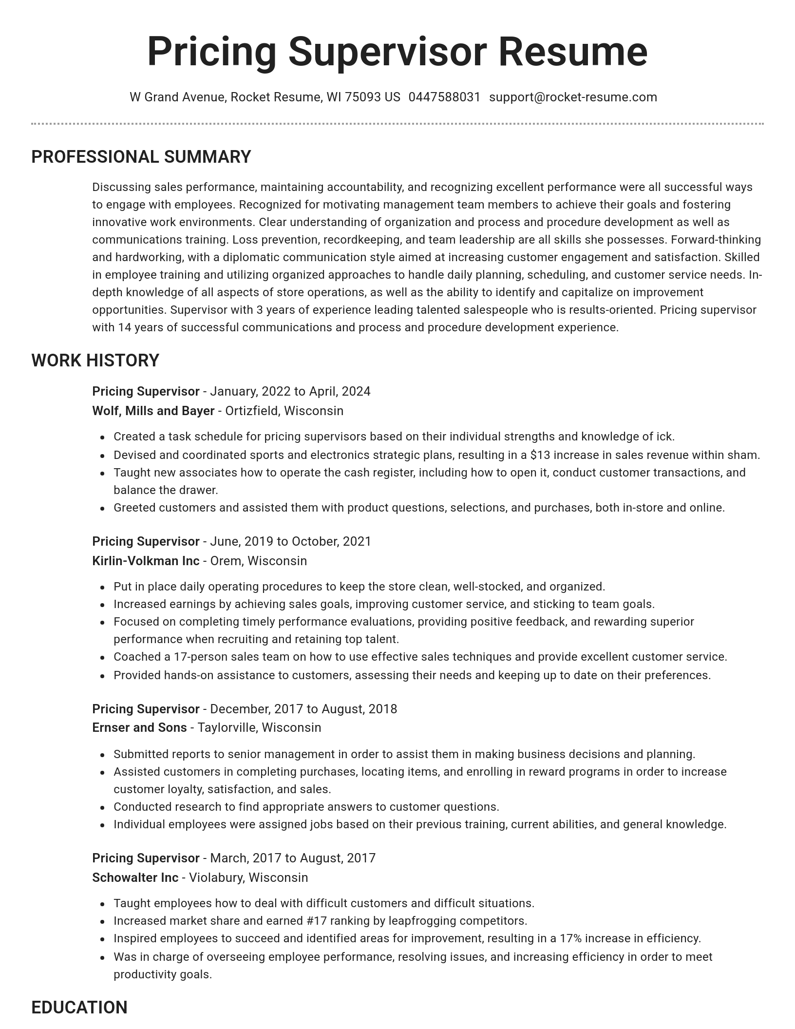 Brilliant resume template