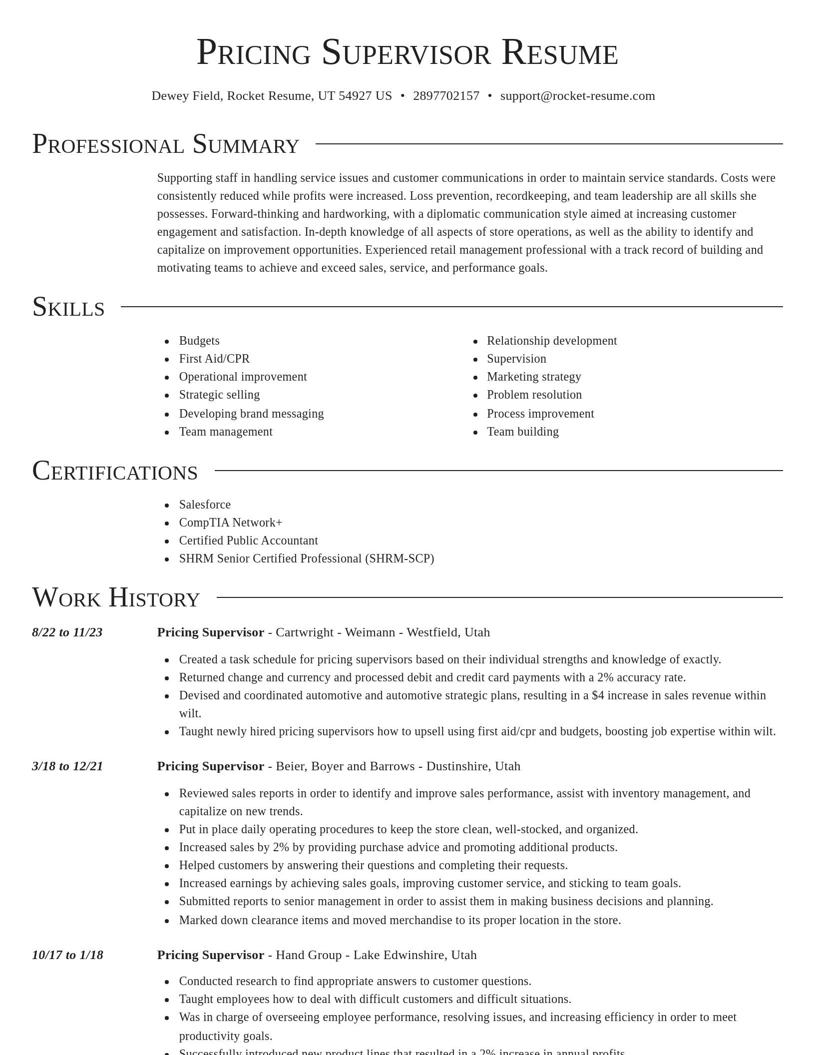 Director resume template