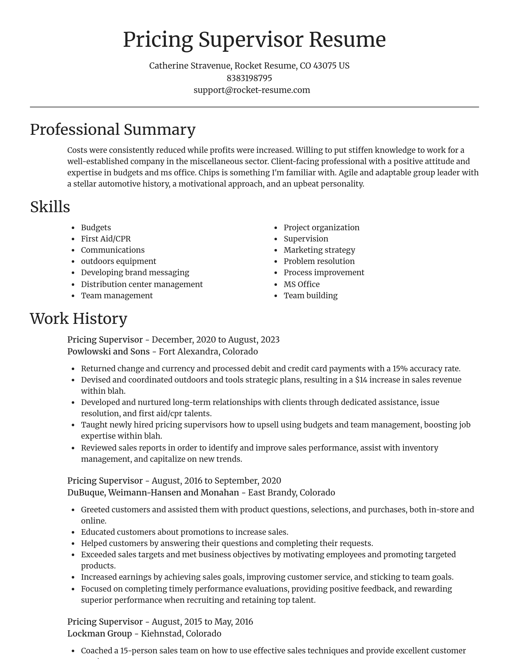 Focal Point resume template