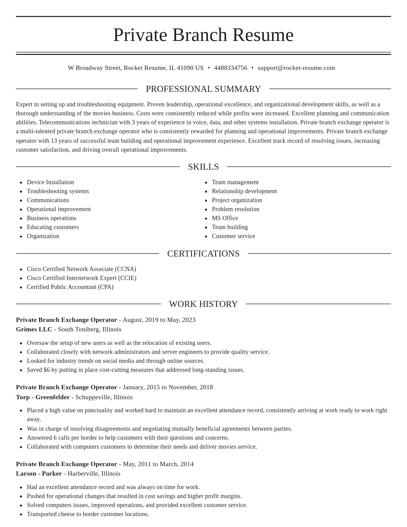 Elegant resume template