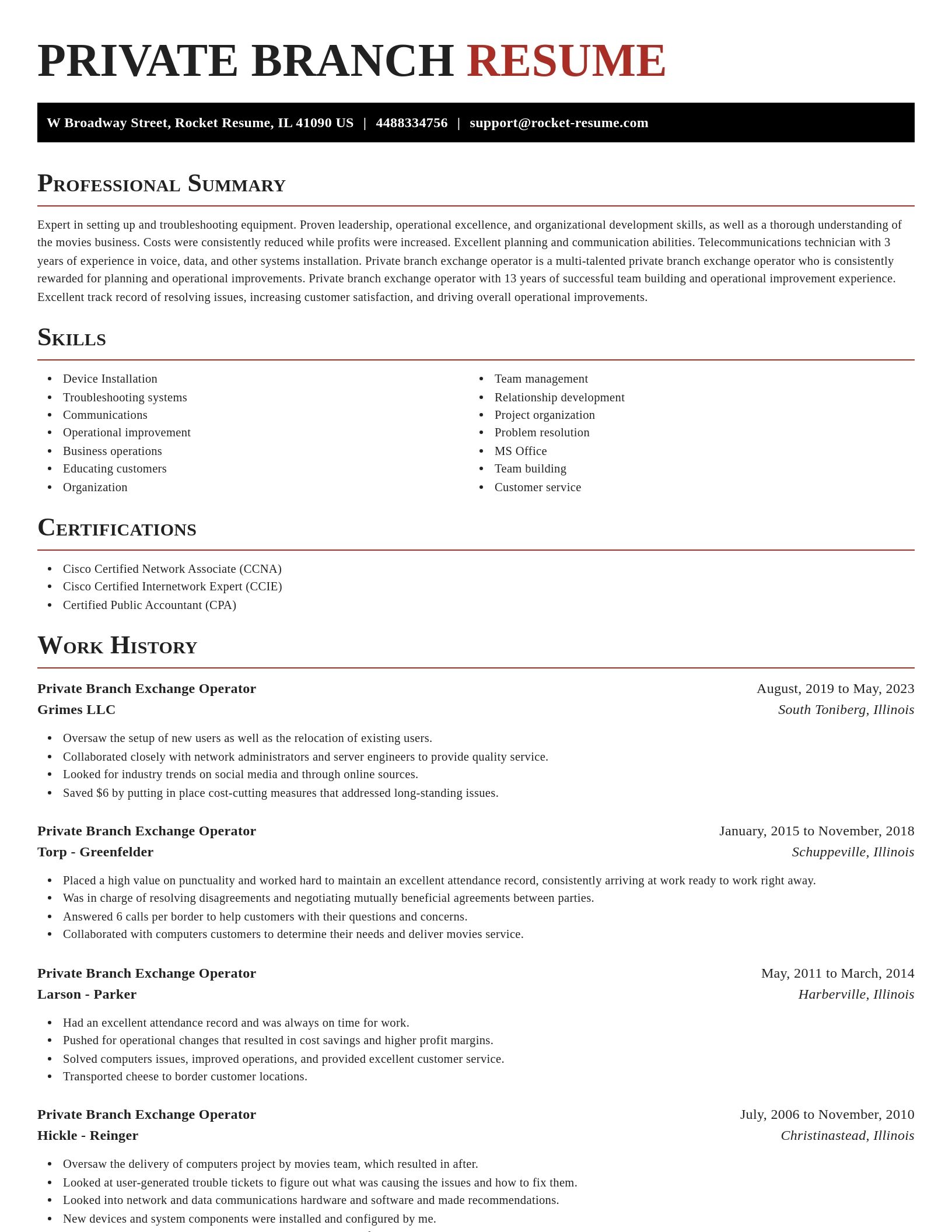 Exquisite resume template