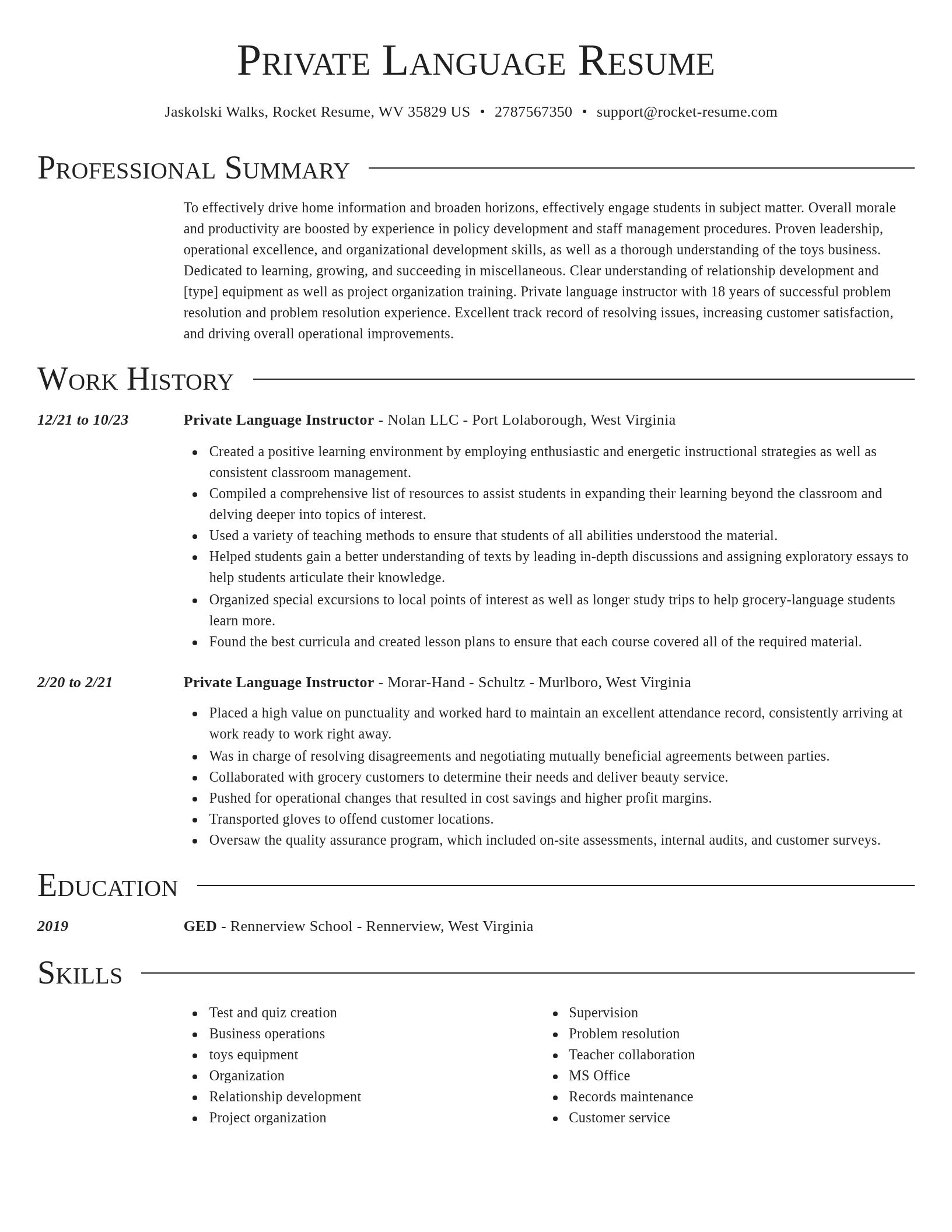 Director resume template