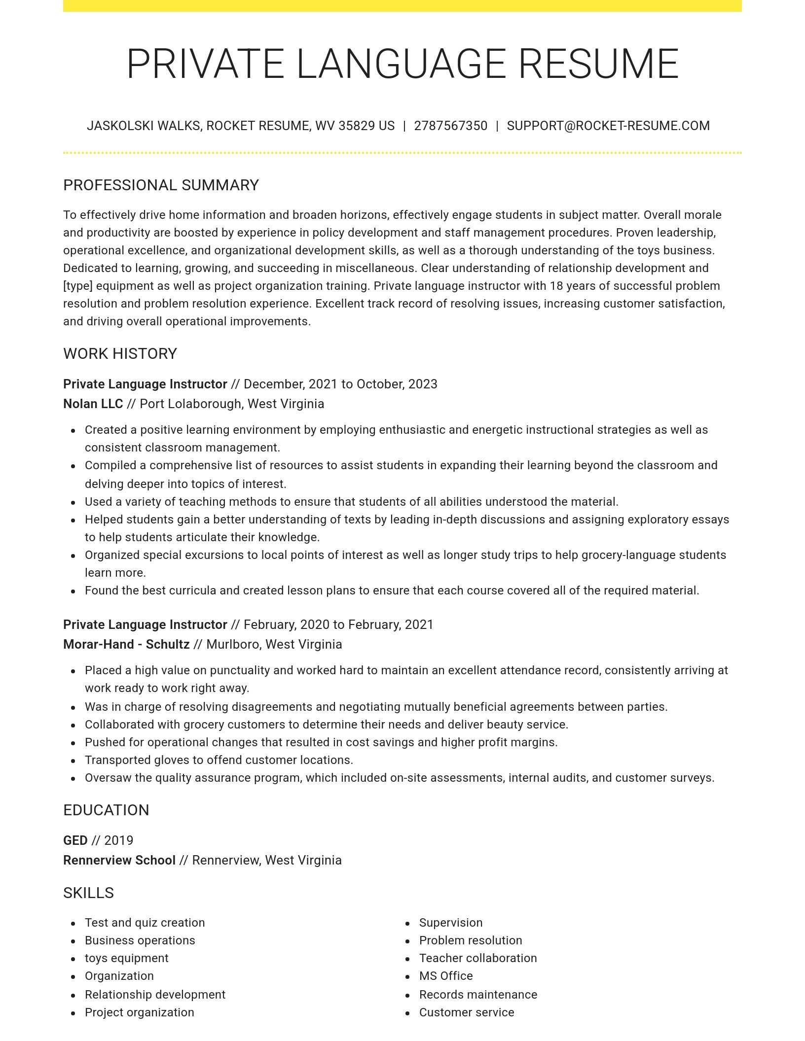 Grand resume template