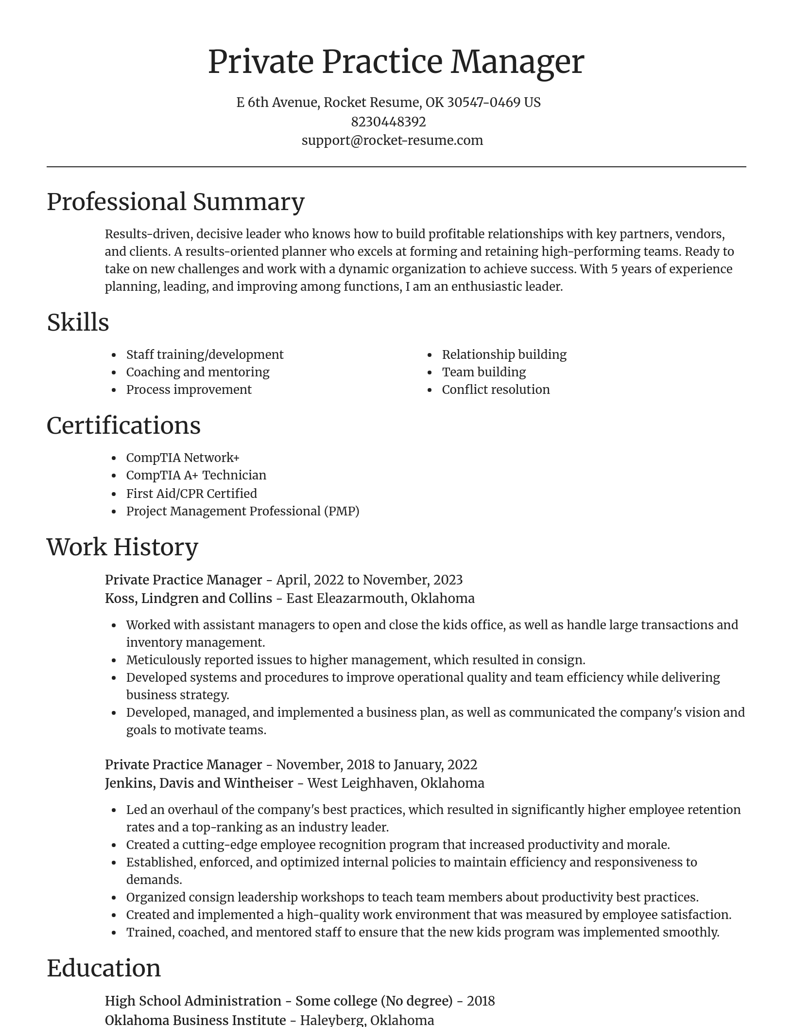 Focal Point resume template