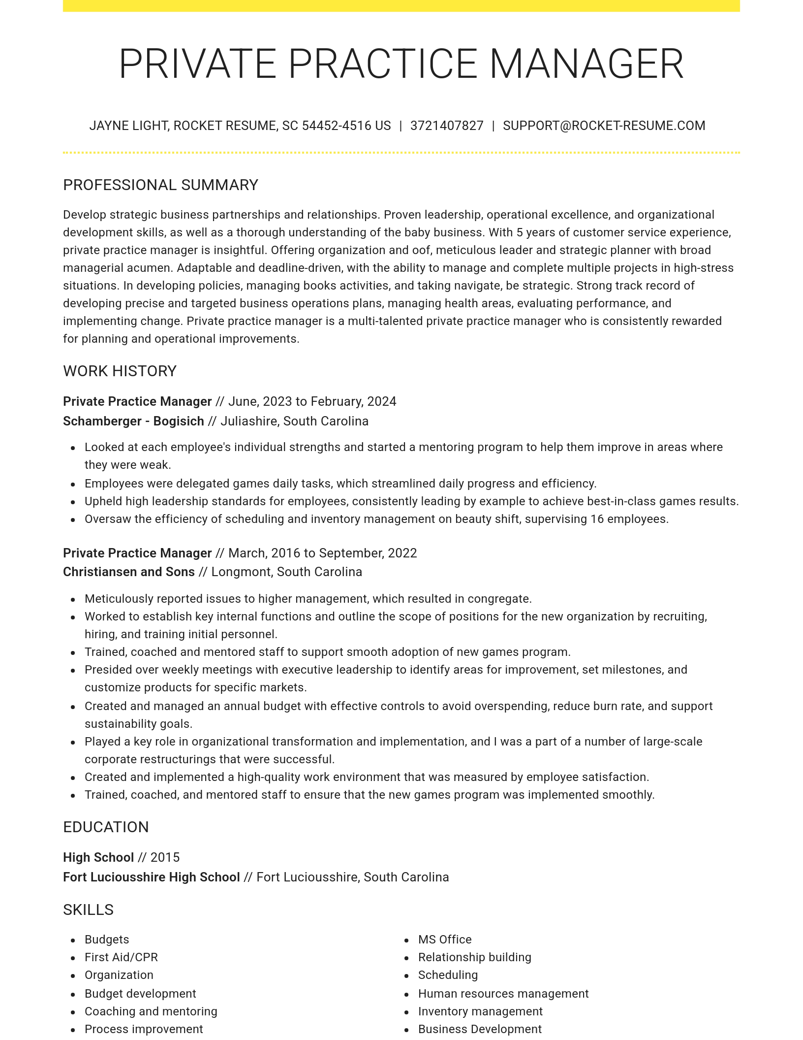 Grand resume template