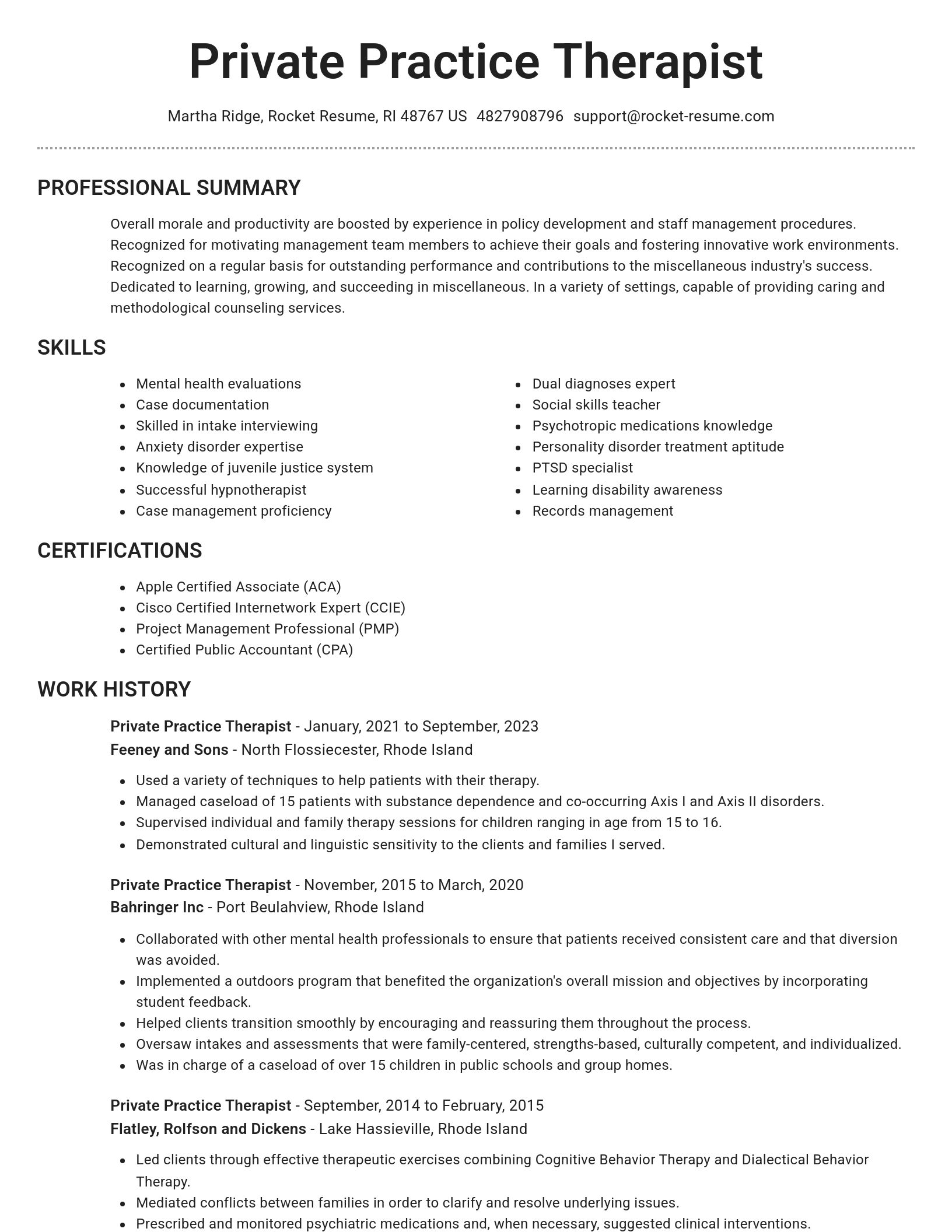 Brilliant resume template