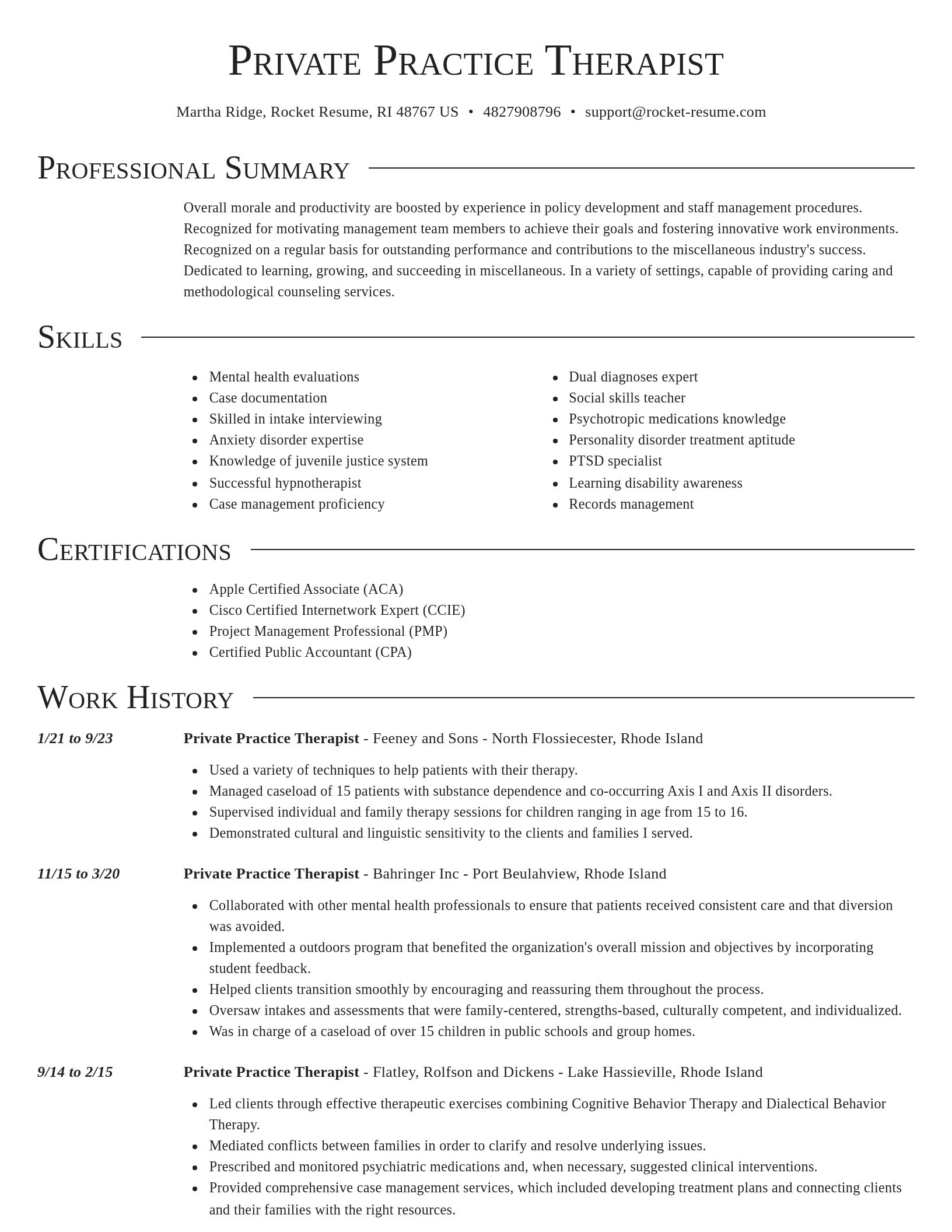 Director resume template