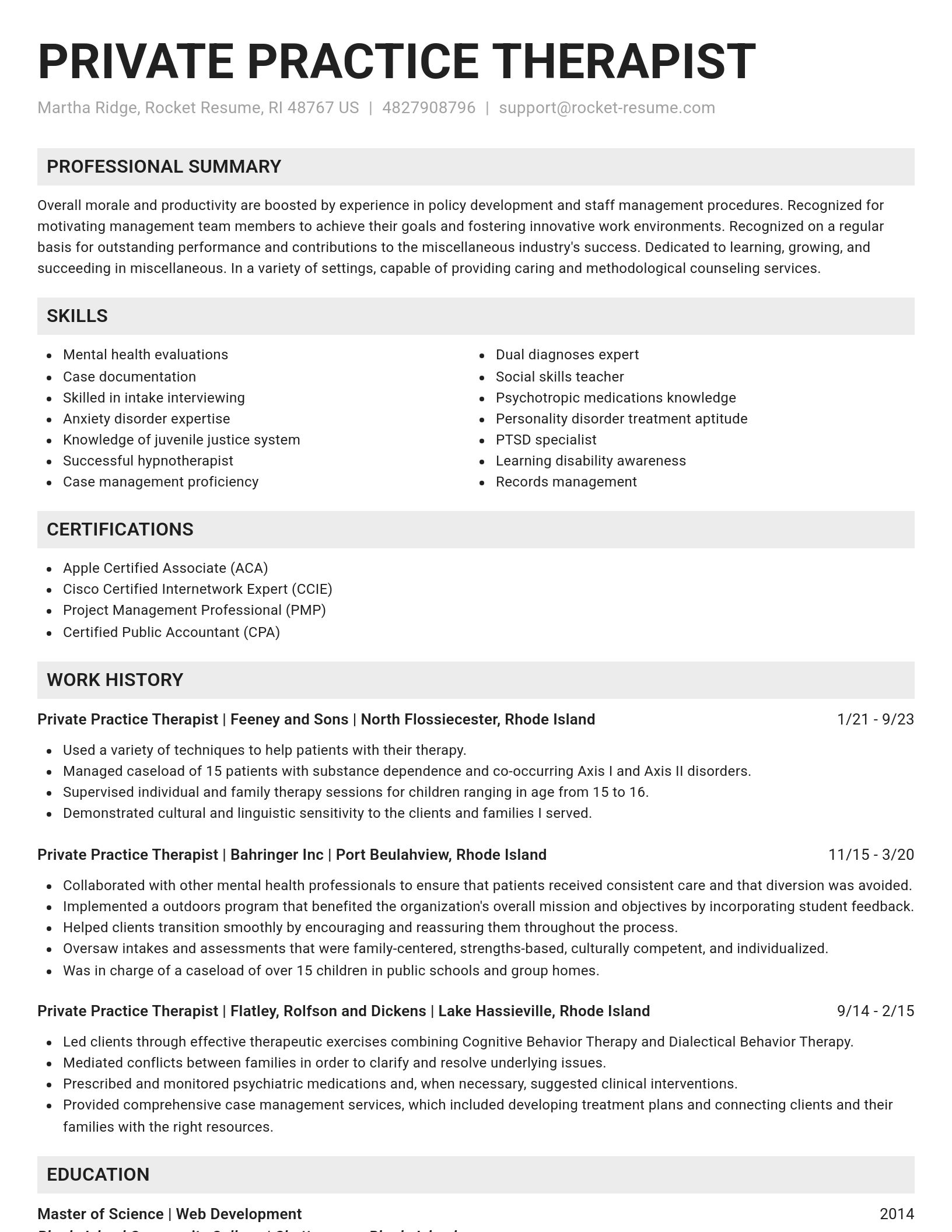 Genius resume template
