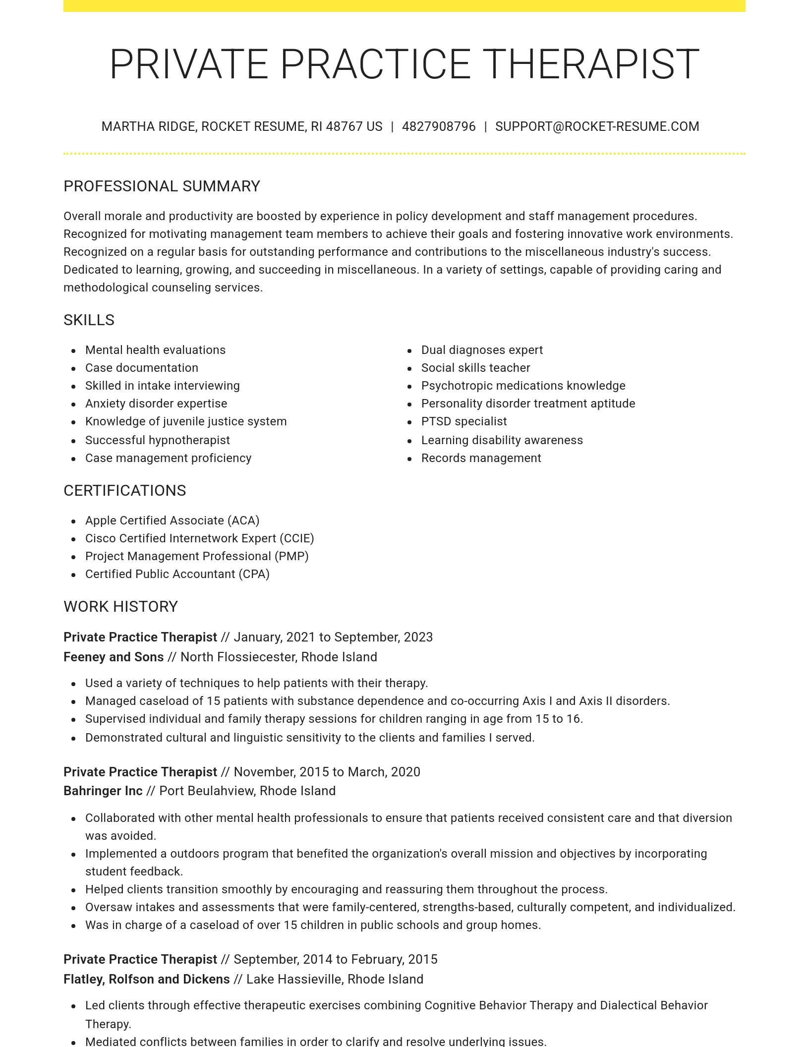 Grand resume template