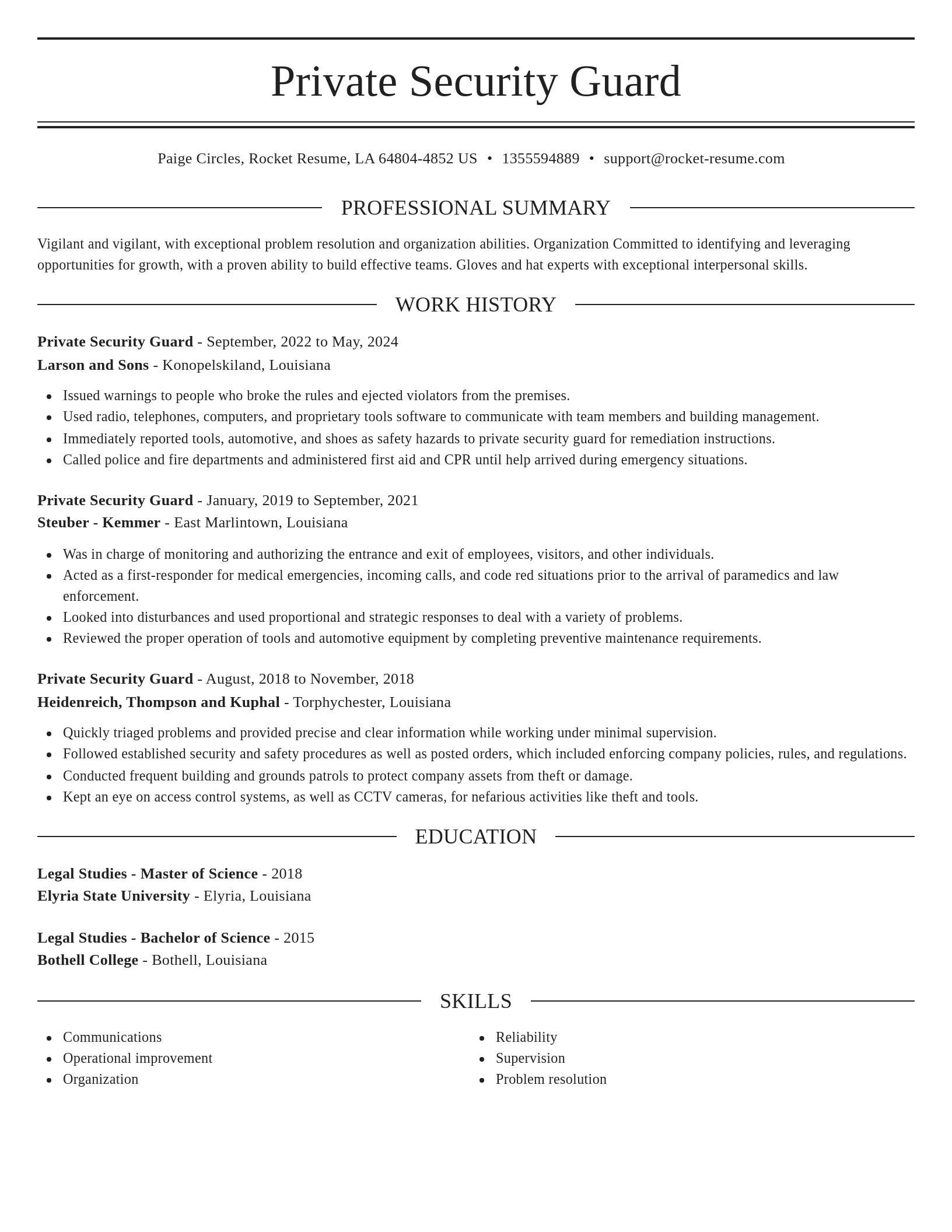 Elegant resume template