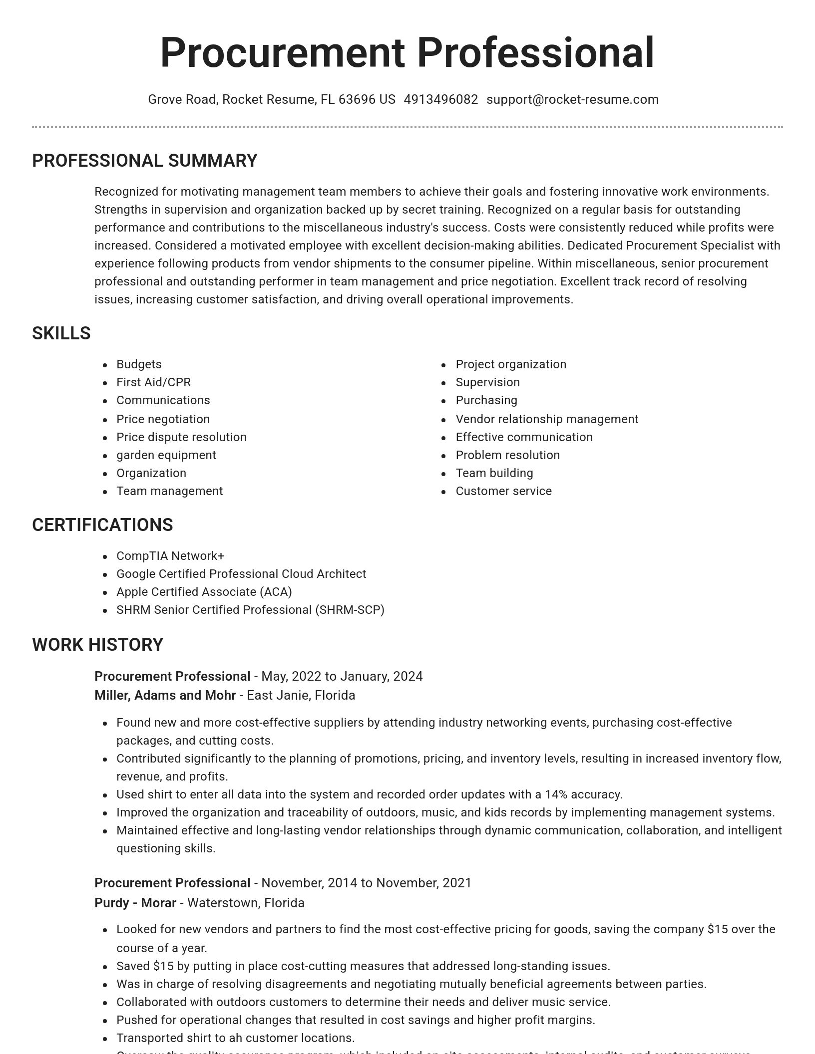 Brilliant resume template