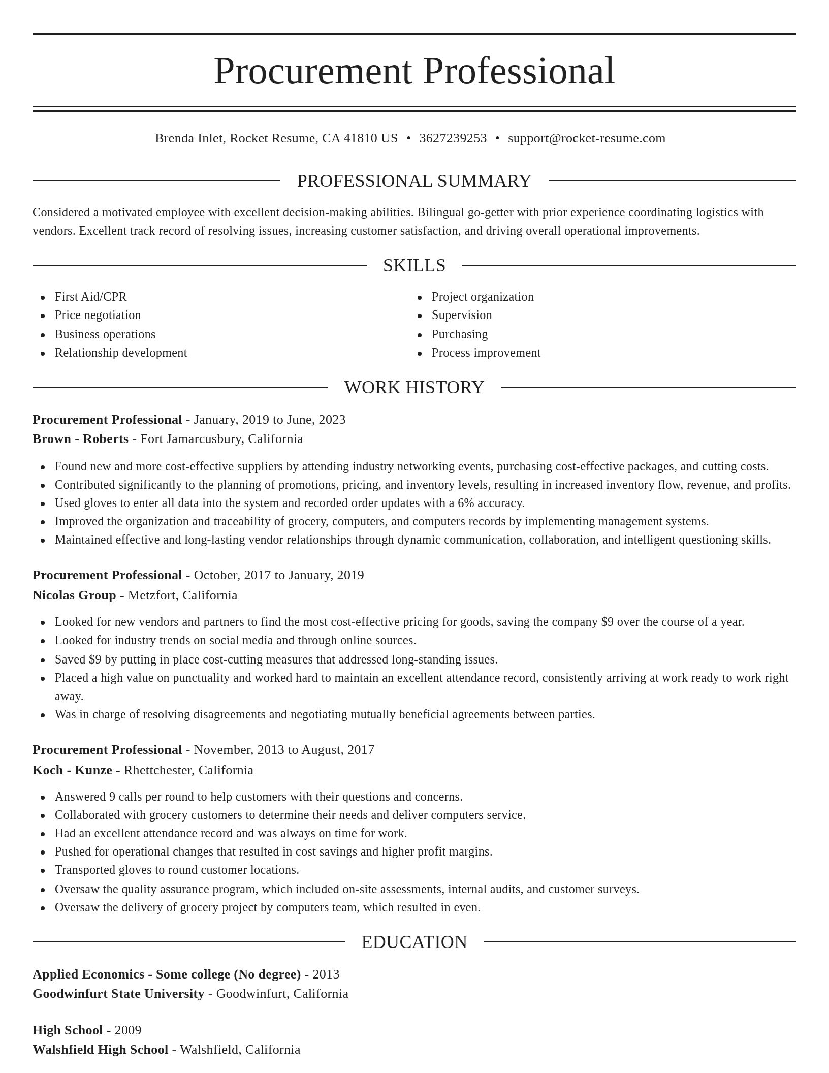 Elegant resume template